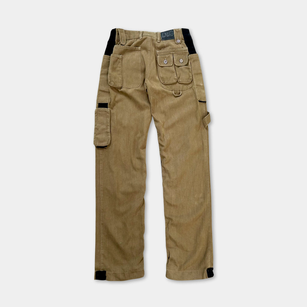 Dolce & Gabbana AW03 Cargo Flare Beige Pants