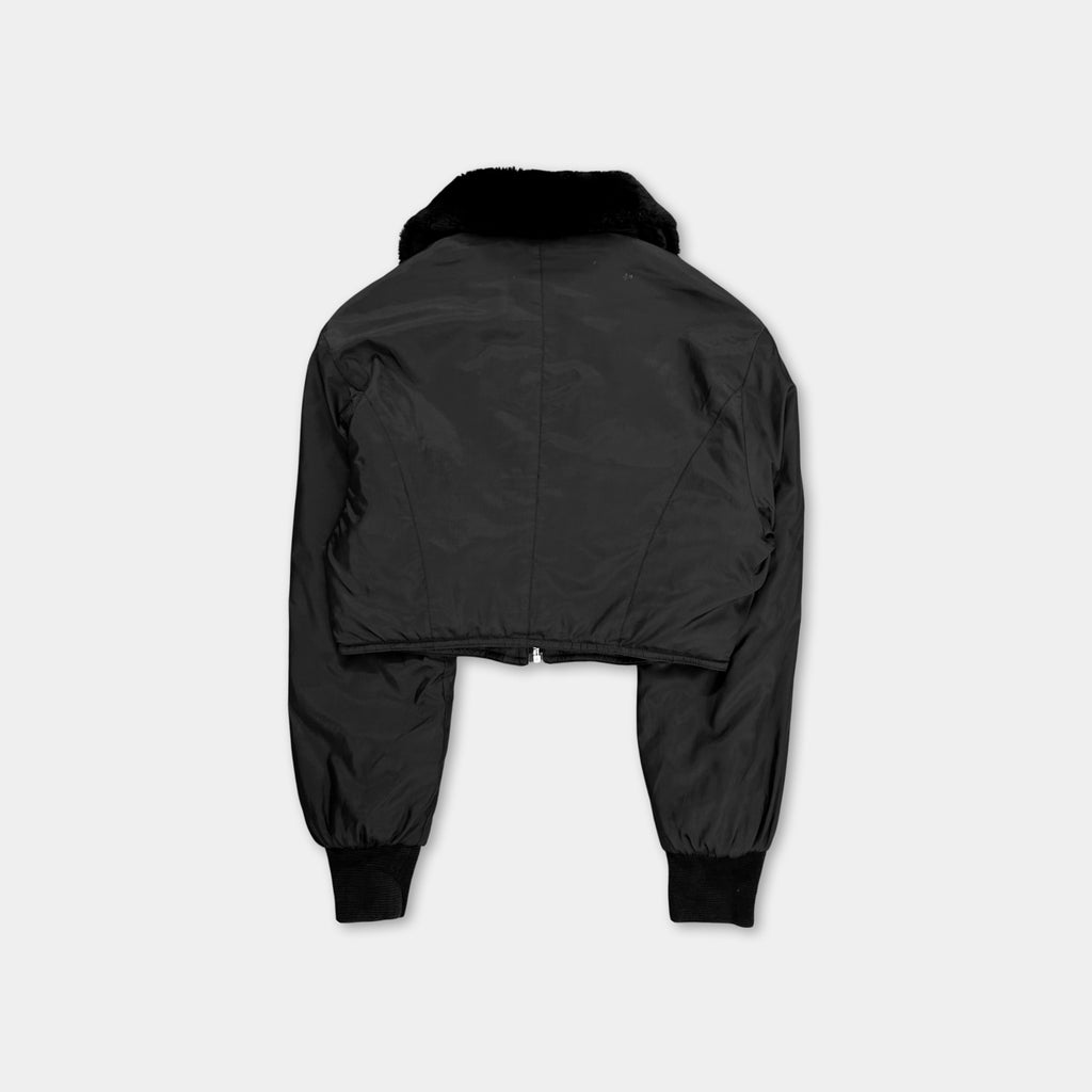 Dolce & Gabbana 2000s Cropped Fur Puffer Jacket