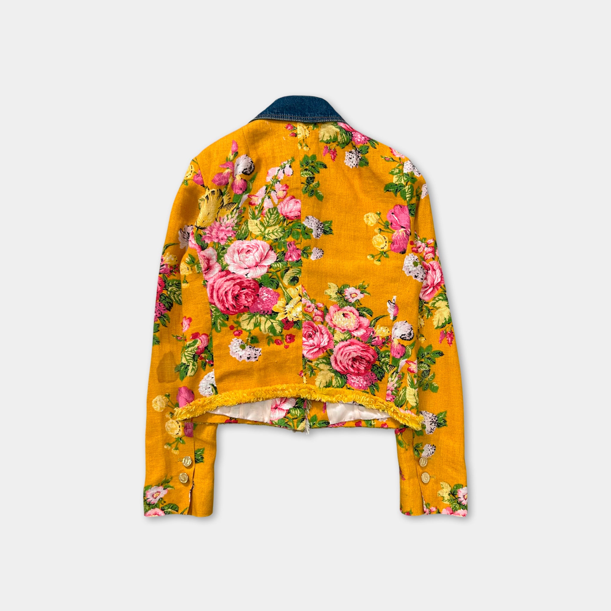 Dolce & Gabbana Floral Yellow Women's Coat