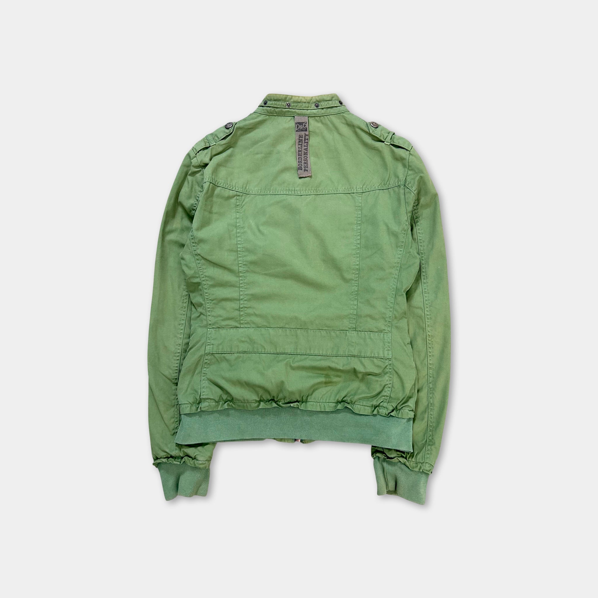 Dolce & Gabbana 2000's Cargo Green Bomber Jacket