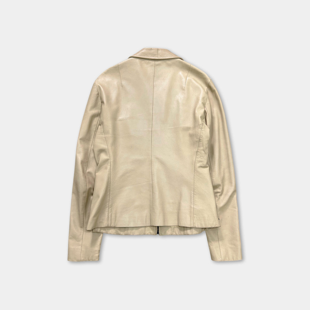 Dolce & Gabbana 1990s Beige Camel Leather Jacket
