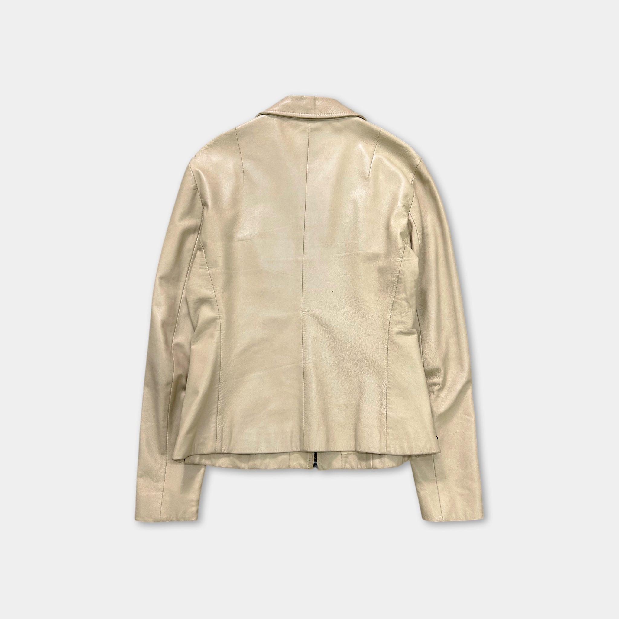 Dolce & Gabbana 1990s Beige Camel Leather Jacket