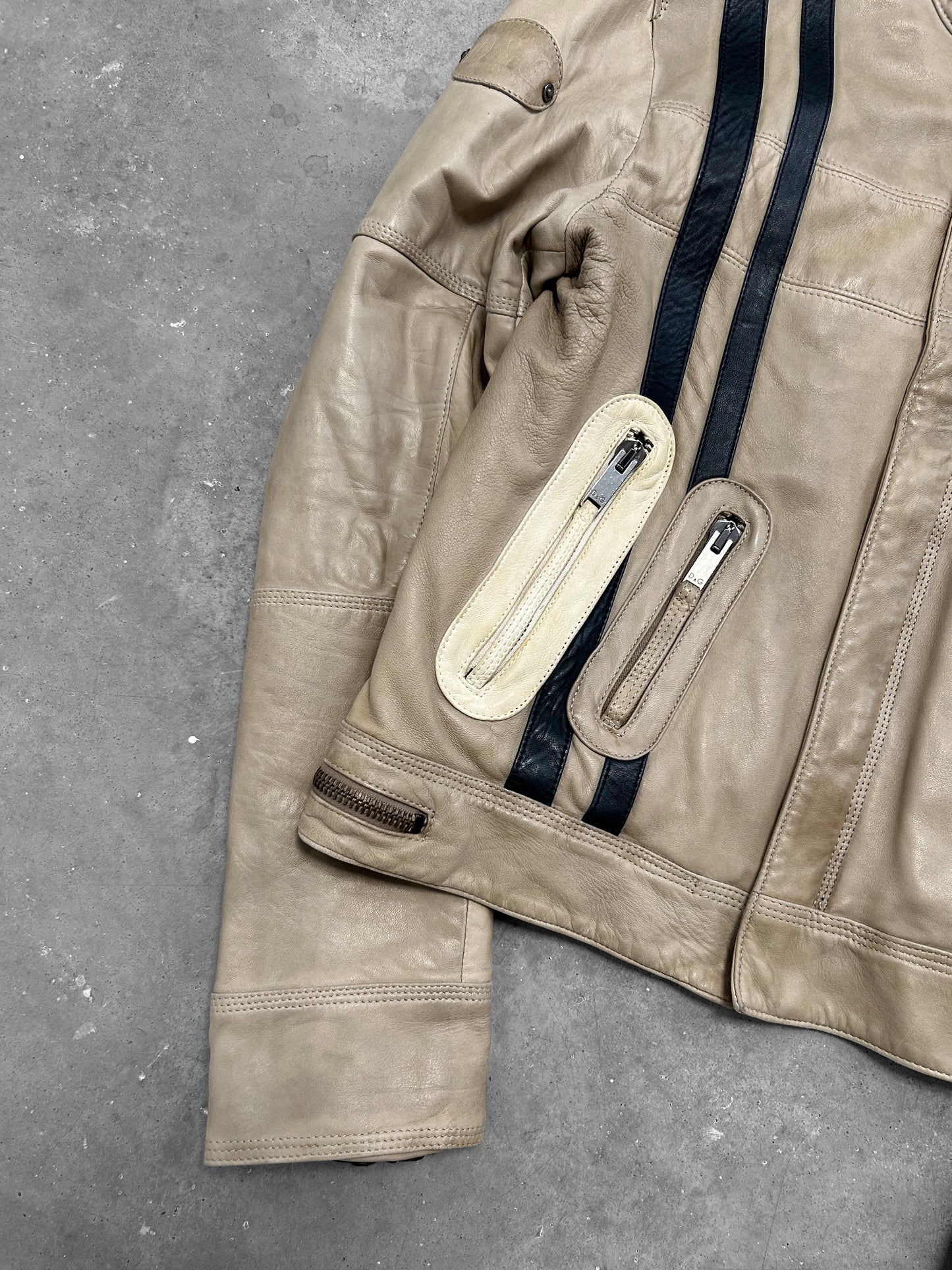 Dolce & Gabbana 2005 Leather Racing Jacket (S)