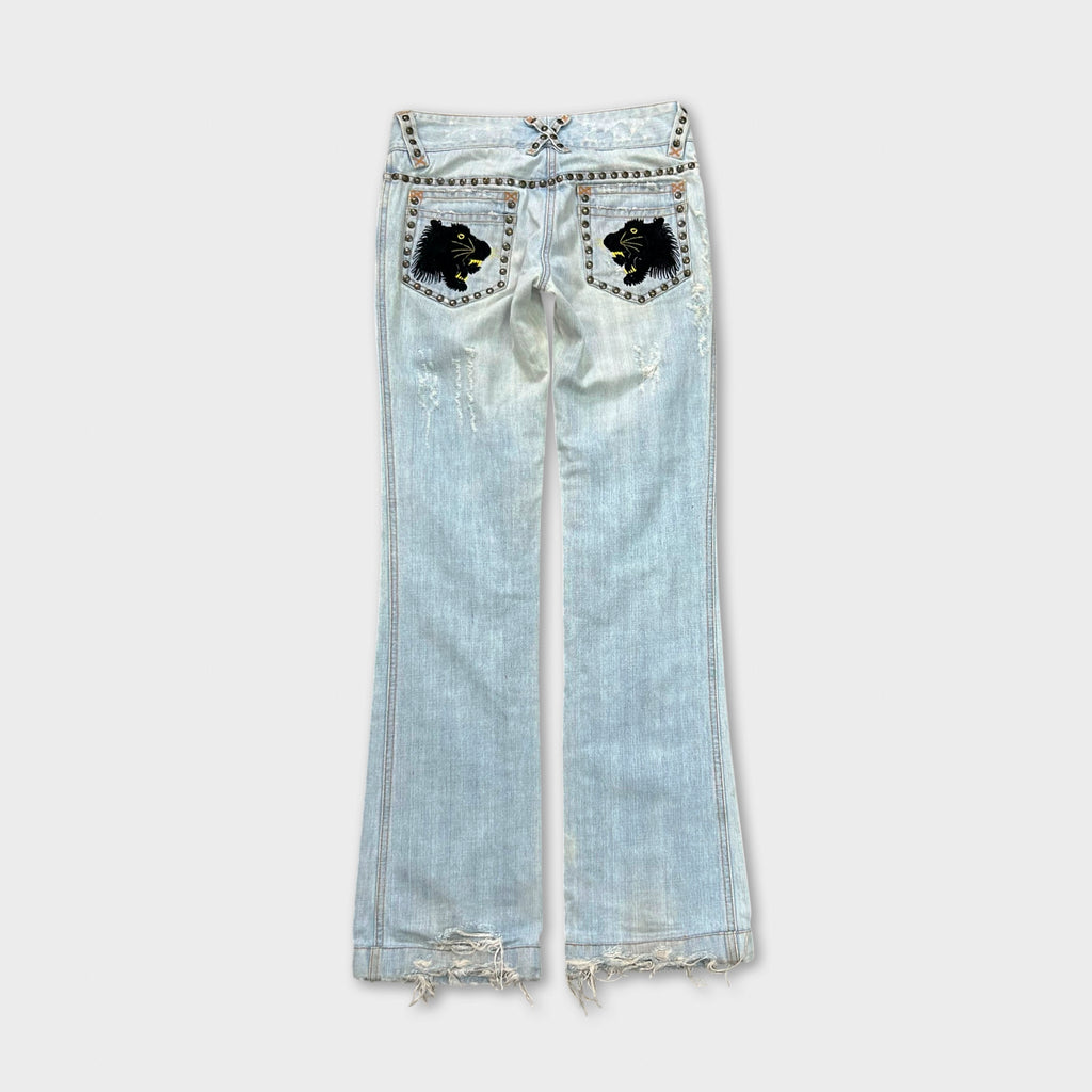 Dolce & Gabbana Mainline Studded Flared Denim Jeans