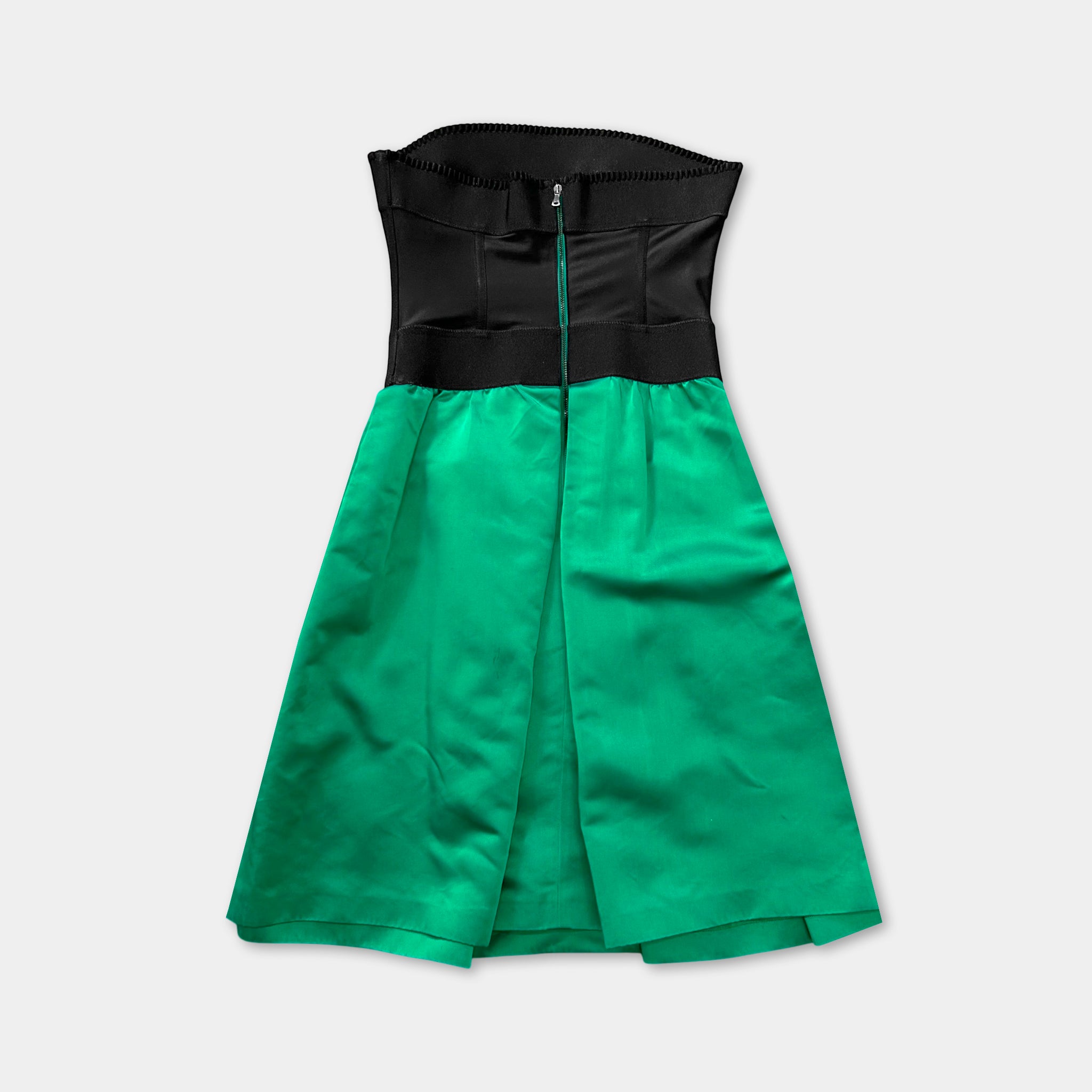 Dolce & Gabbana Green Silk Cocktail Dress
