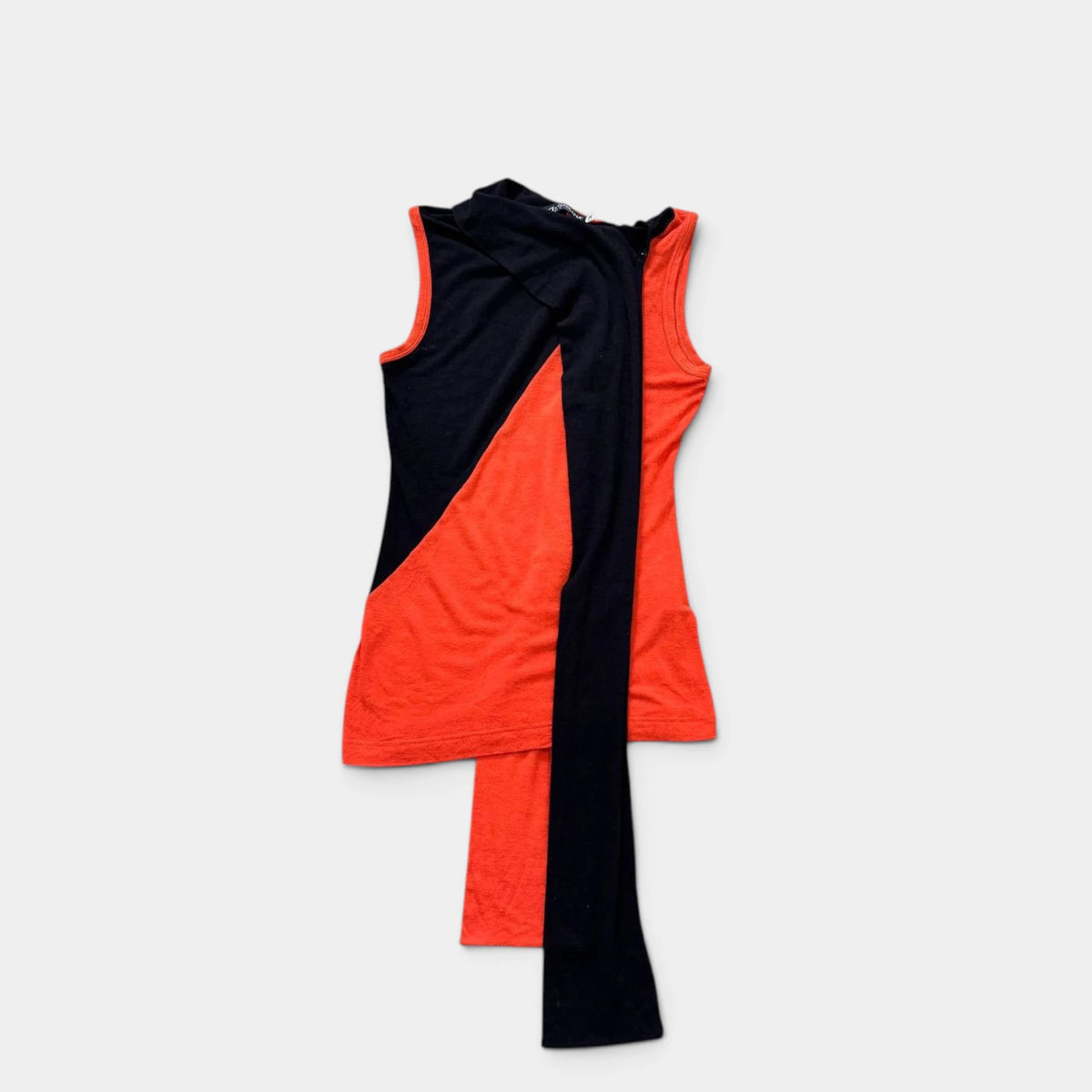 Dolce & Gabbana Asymmetrical Scarf-Neck Sleeveless Top