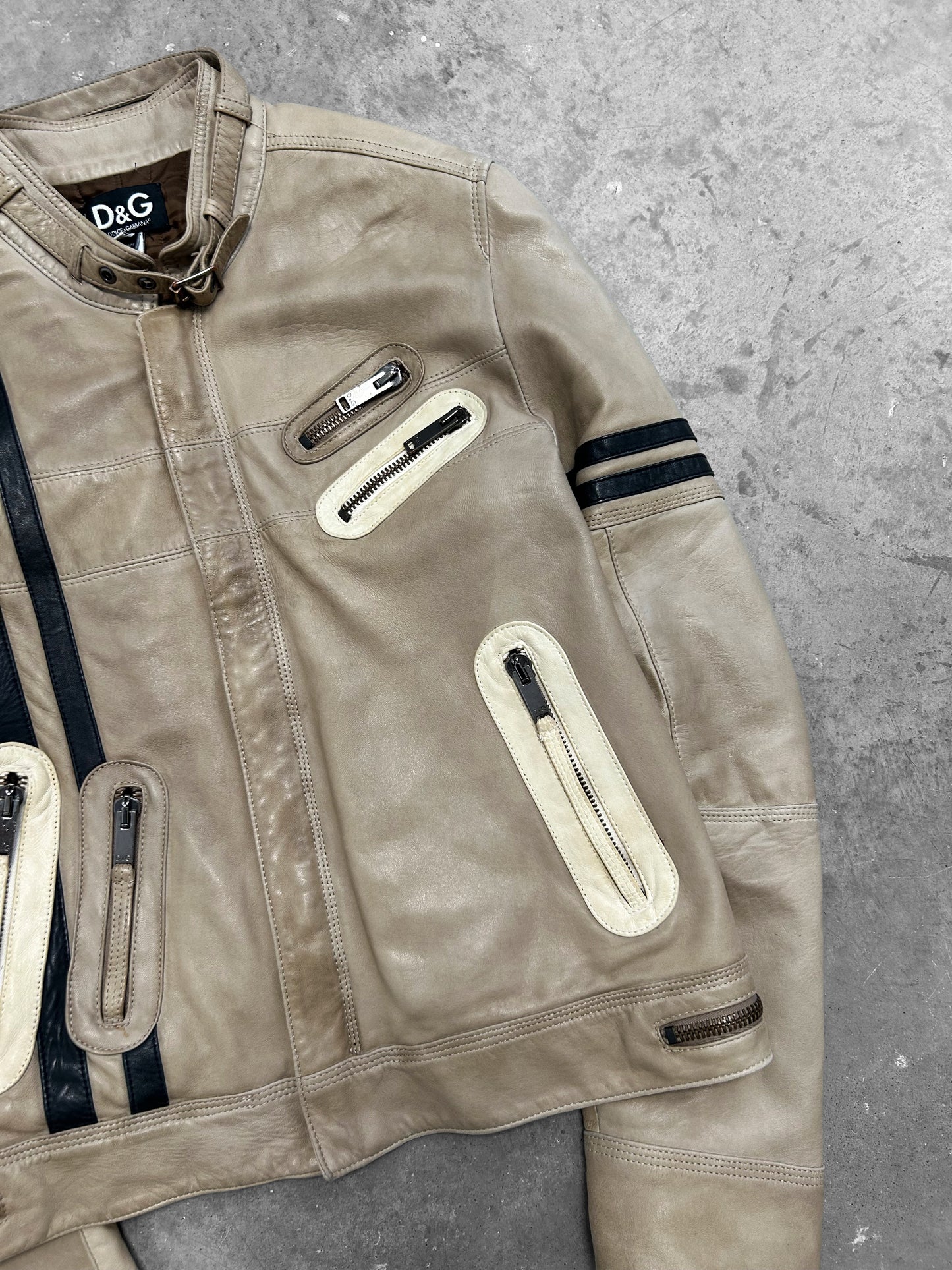 Dolce & Gabbana 2005 Leather Racing Jacket (S)