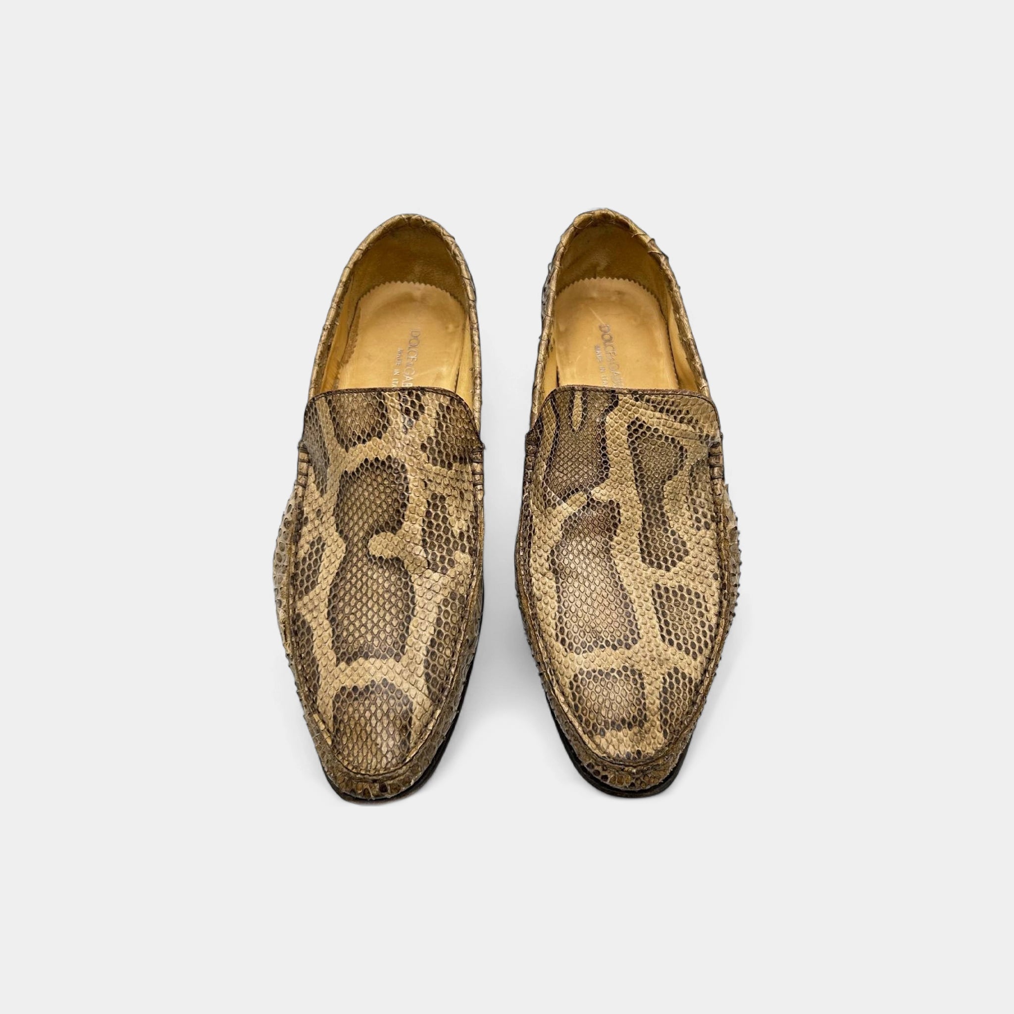 Dolce & Gabbana 2000's Python Skin Loafers