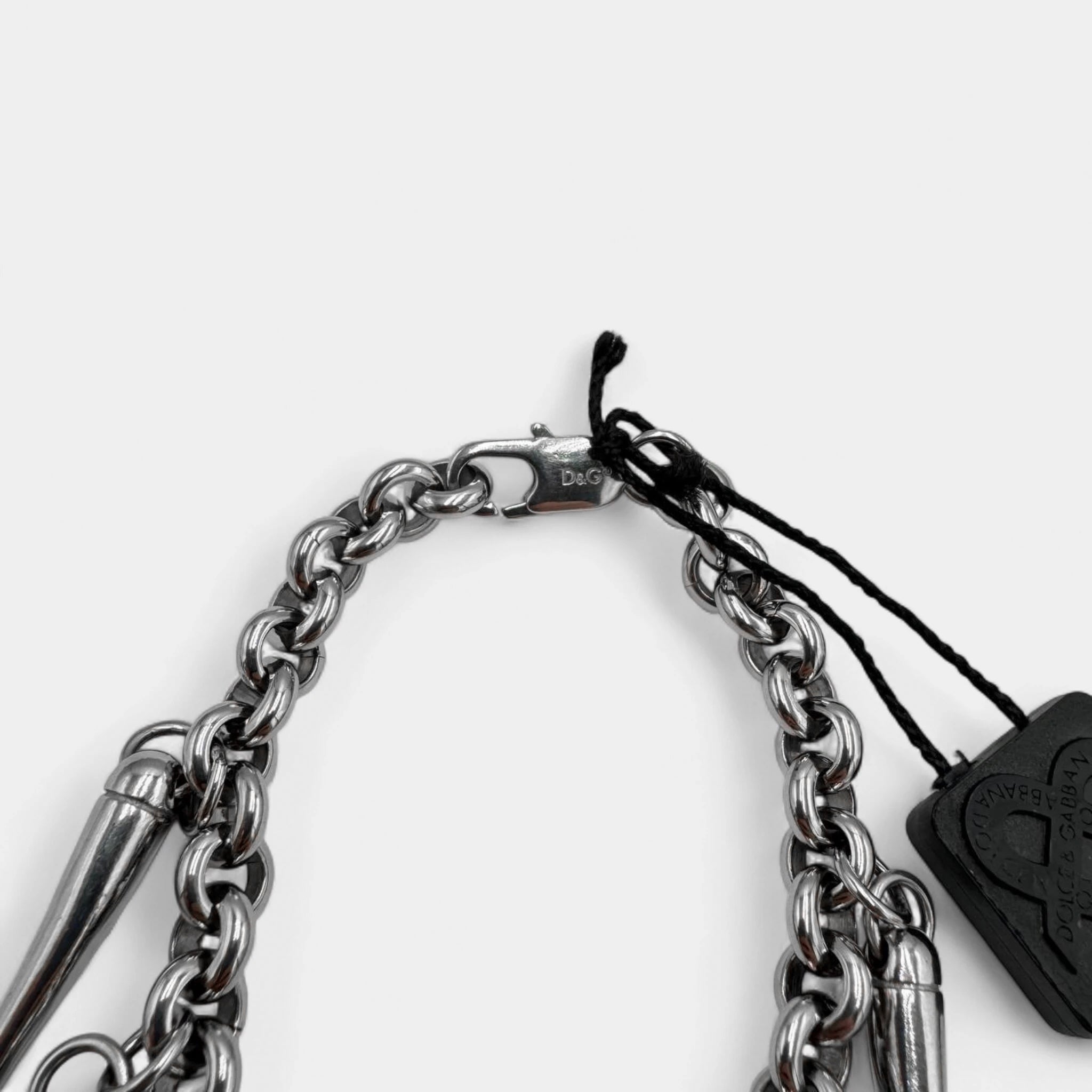 Dolce & Gabbana Multi-Horn Cornicello Charm Link Bracelet