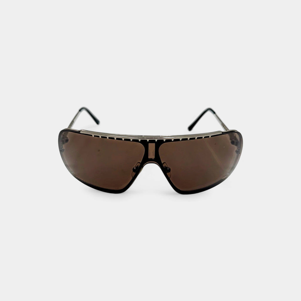 Dolce & Gabbana 2000s Silver Shield Sunglasses
