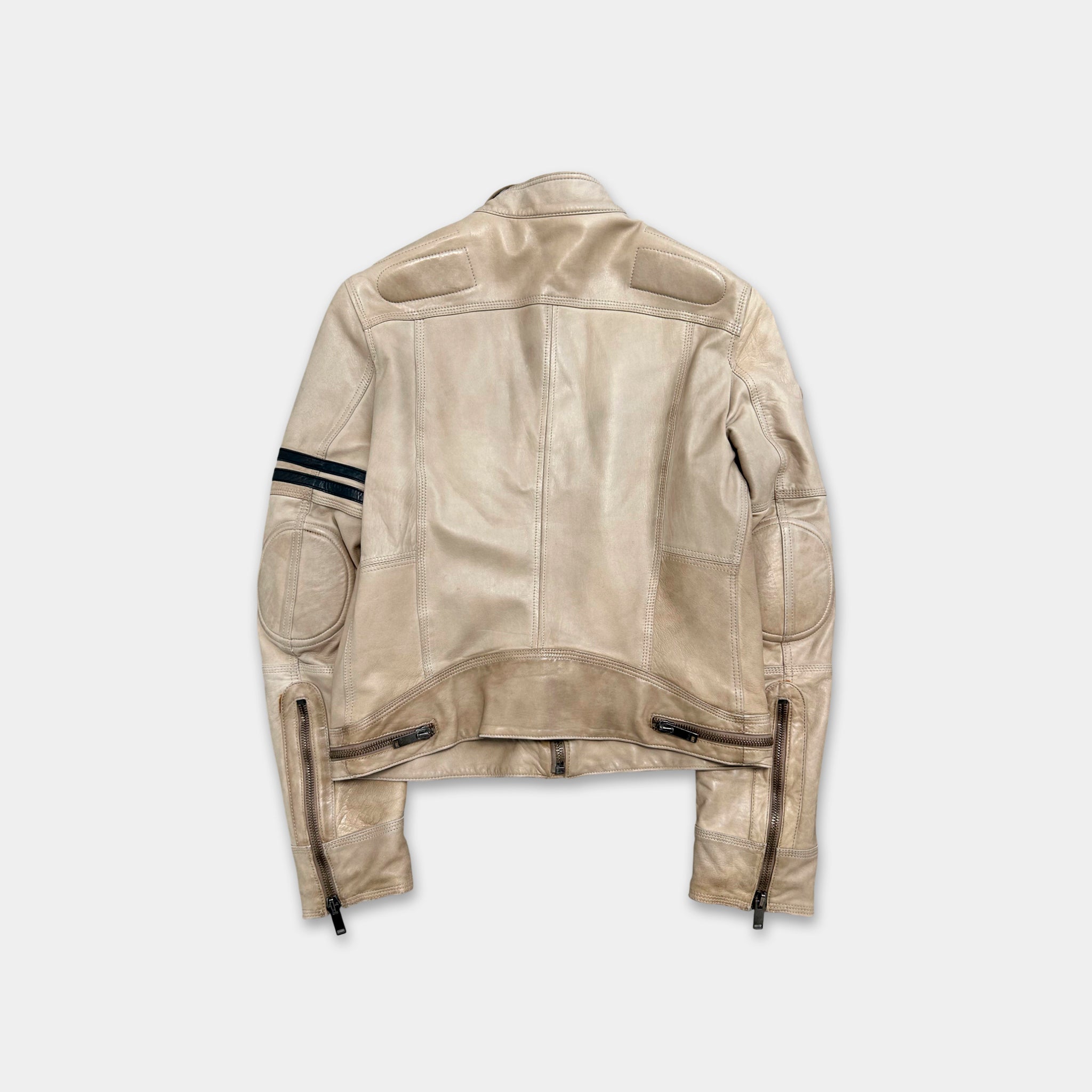 Dolce & Gabbana 2005 Black Leather Racing Jacket