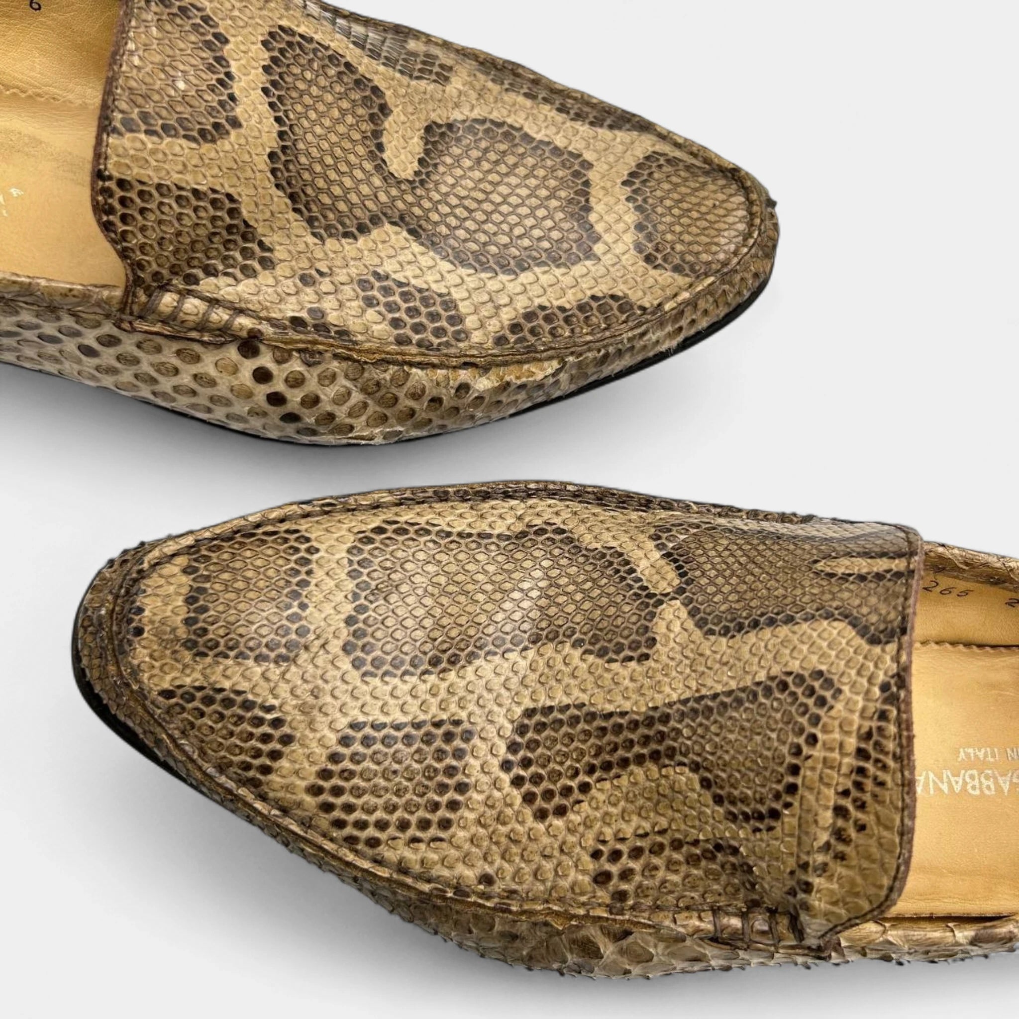 Dolce & Gabbana 2000's Python Skin Loafers