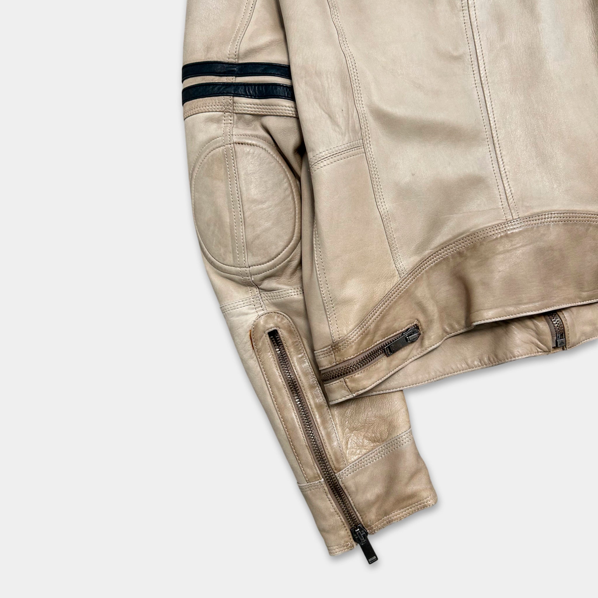 Dolce & Gabbana 2005 Black Leather Racing Jacket
