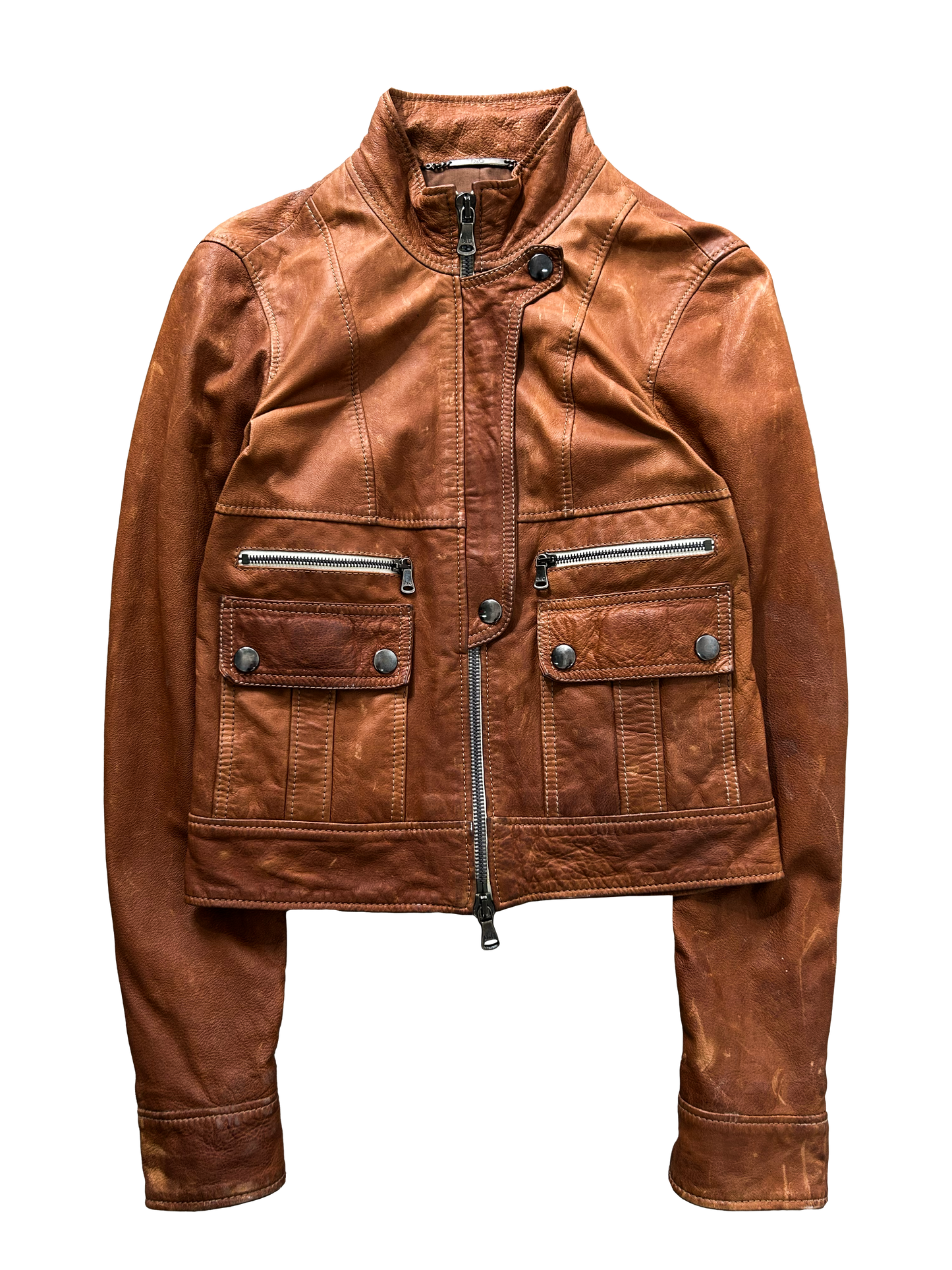 Dolce & Gabbana Leather Multipocket Zipper
