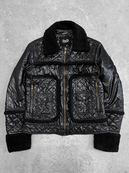Dolce & Gabbana Shearling Cargo Jacket (M)