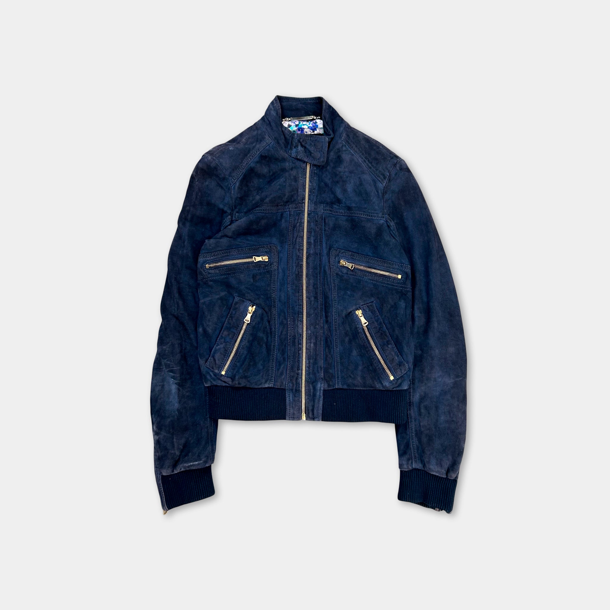 Dolce & Gabbana 2000´s Navy Suede Jacket