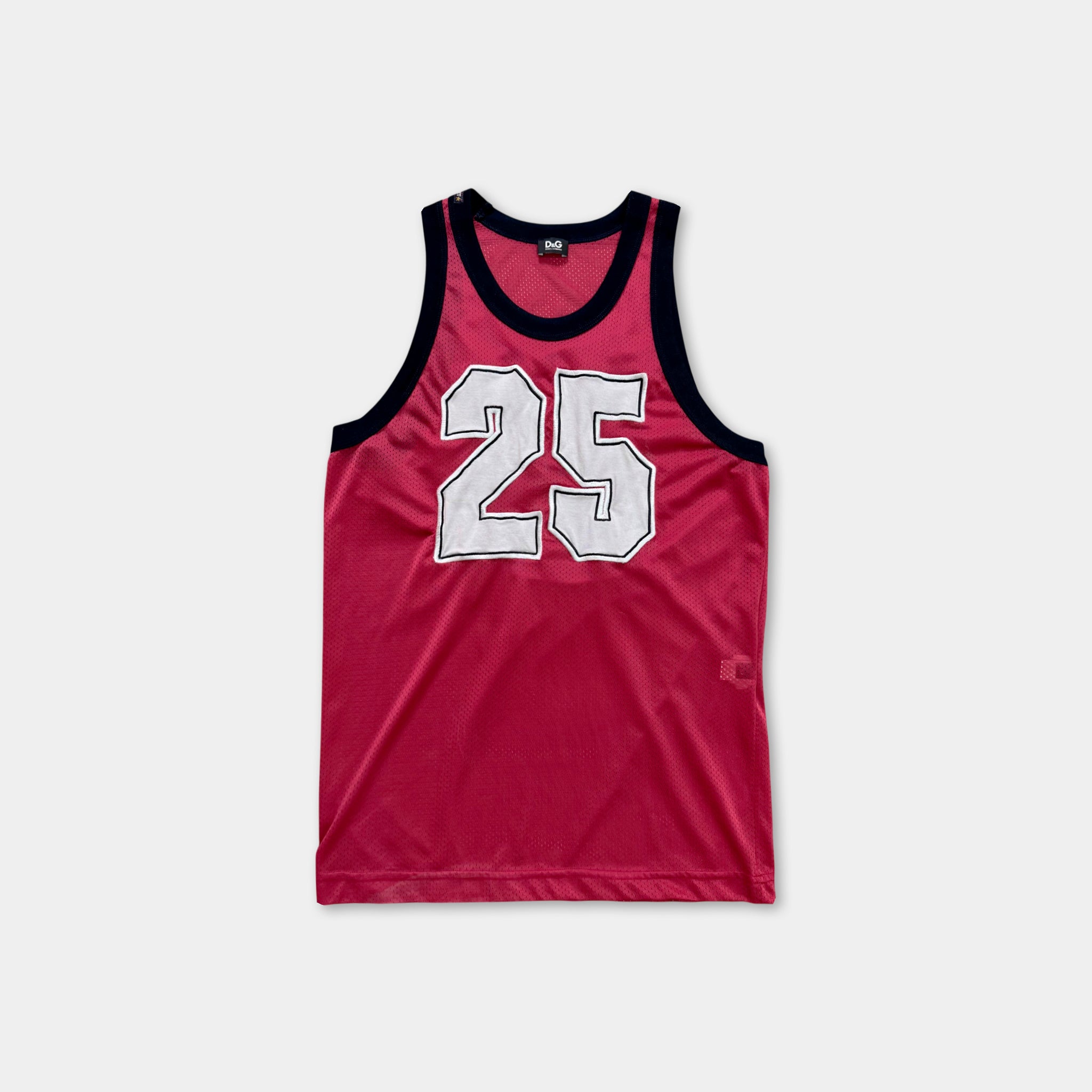 Dolce & Gabbana Red Mesh Basketball Jersey