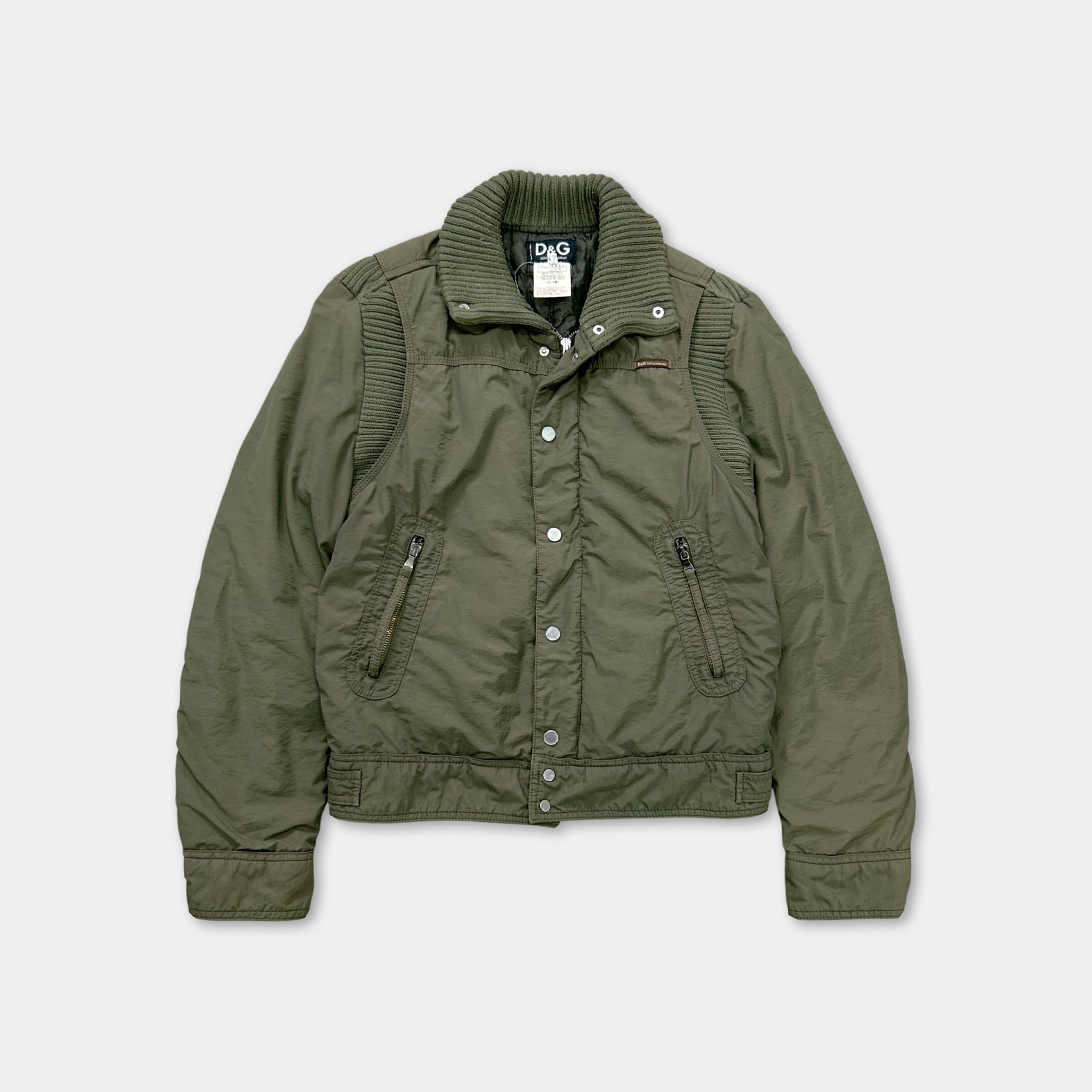 Dolce & Gabbana Military Khaki Bomber Jacket