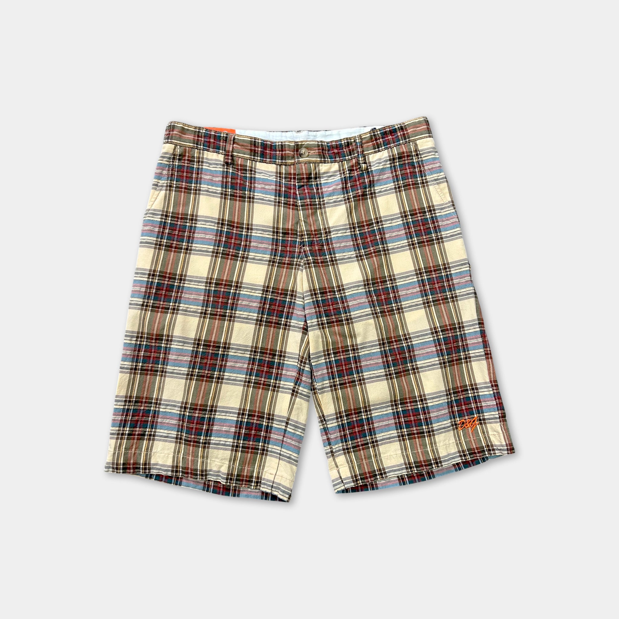 Dolce & Gabbana Yellow Checkered Shorts