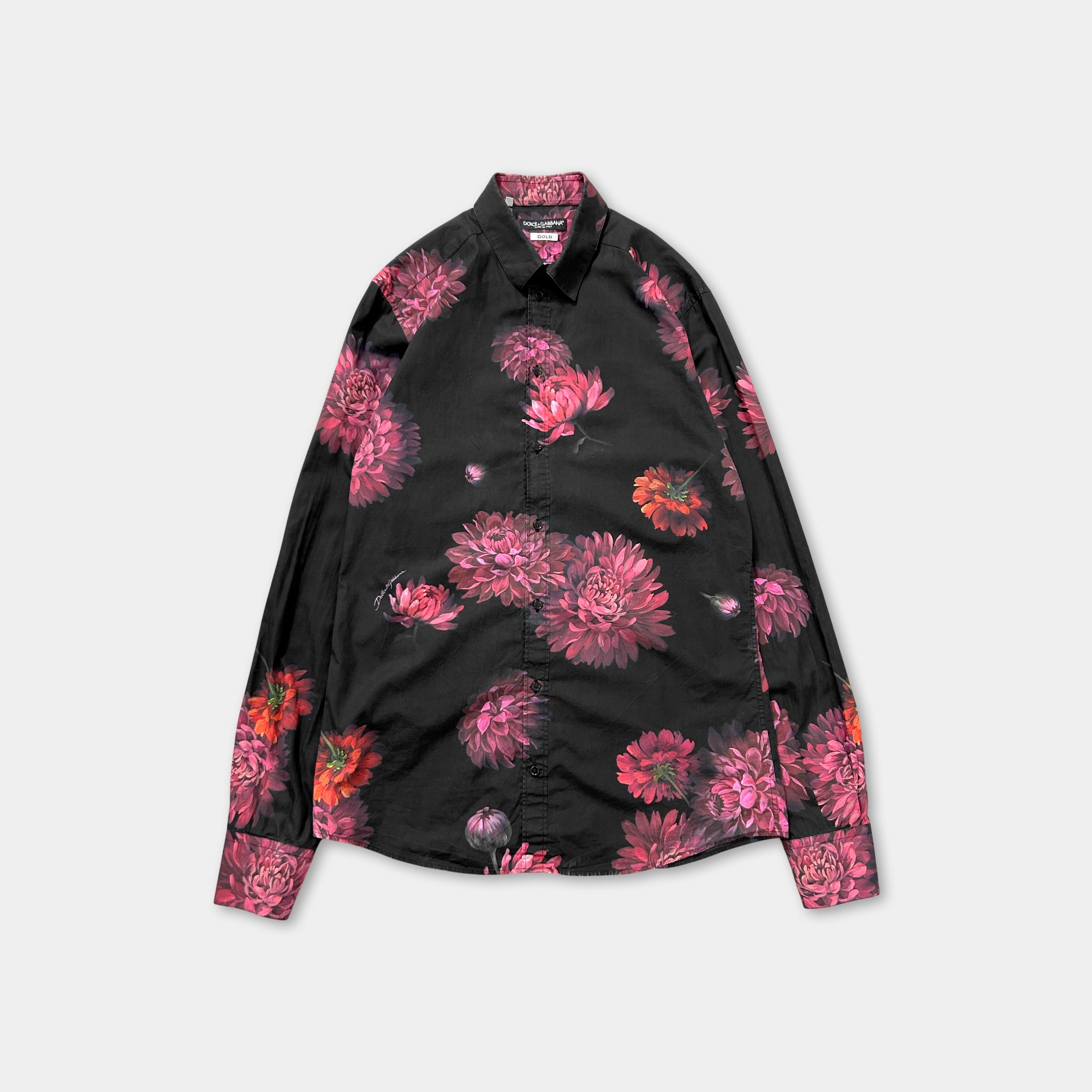 Dolce & Gabbana 2000s Black Floral Shirt