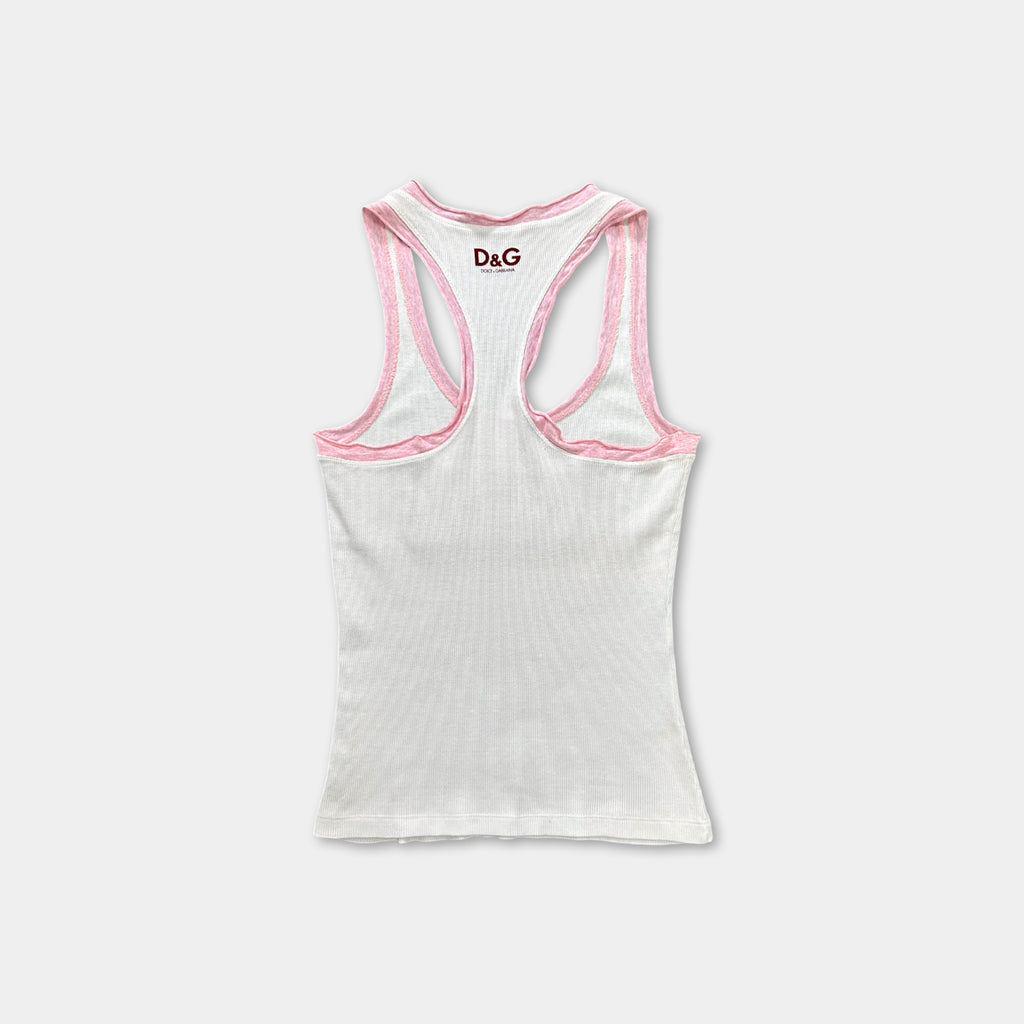D&G Dolce & Gabbana "Freedom" Ribbed Tank Top