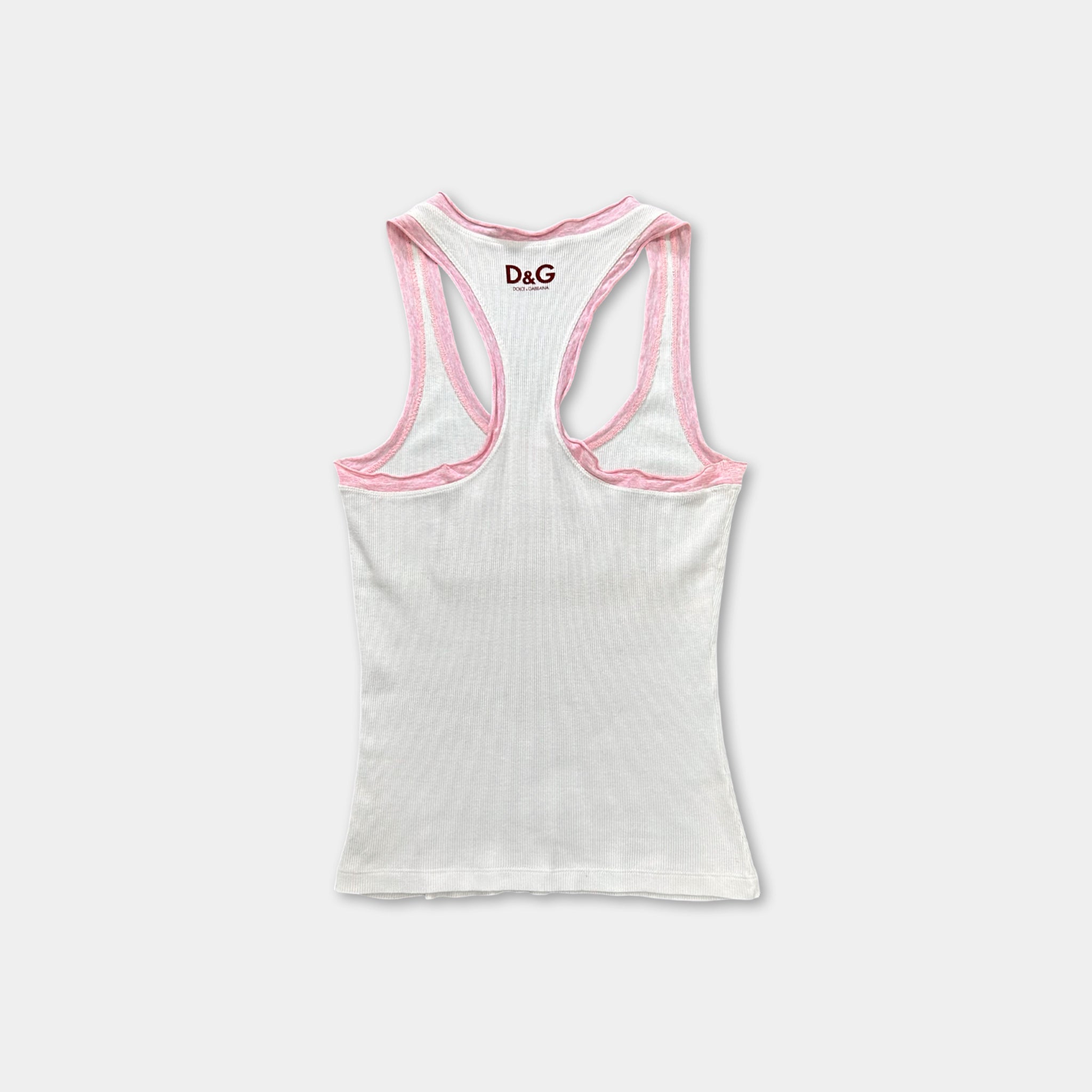 D&G Dolce & Gabbana "Freedom" Ribbed Tank Top