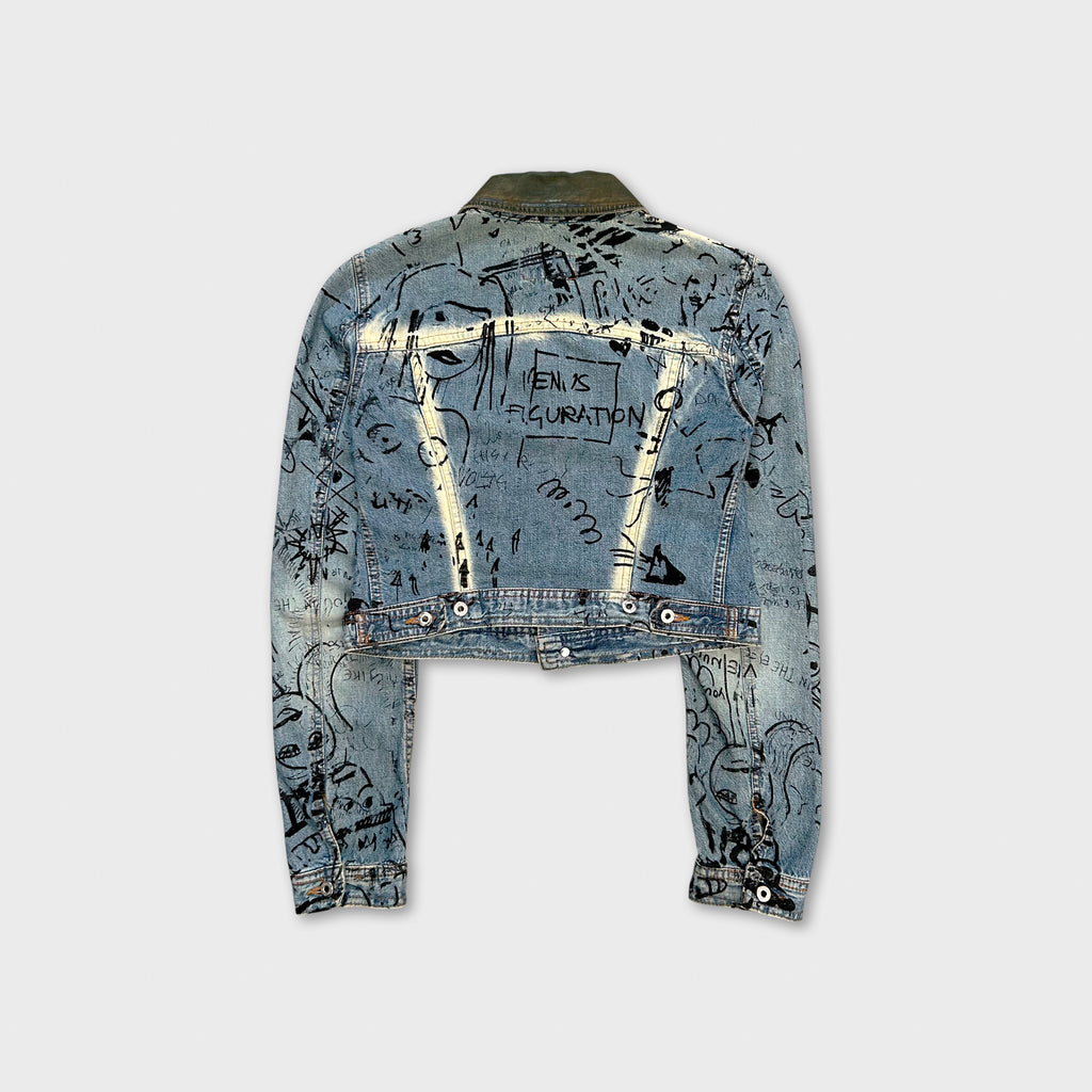 Dolce & Gabbana 2000s Denim Scribble Denim Jacket