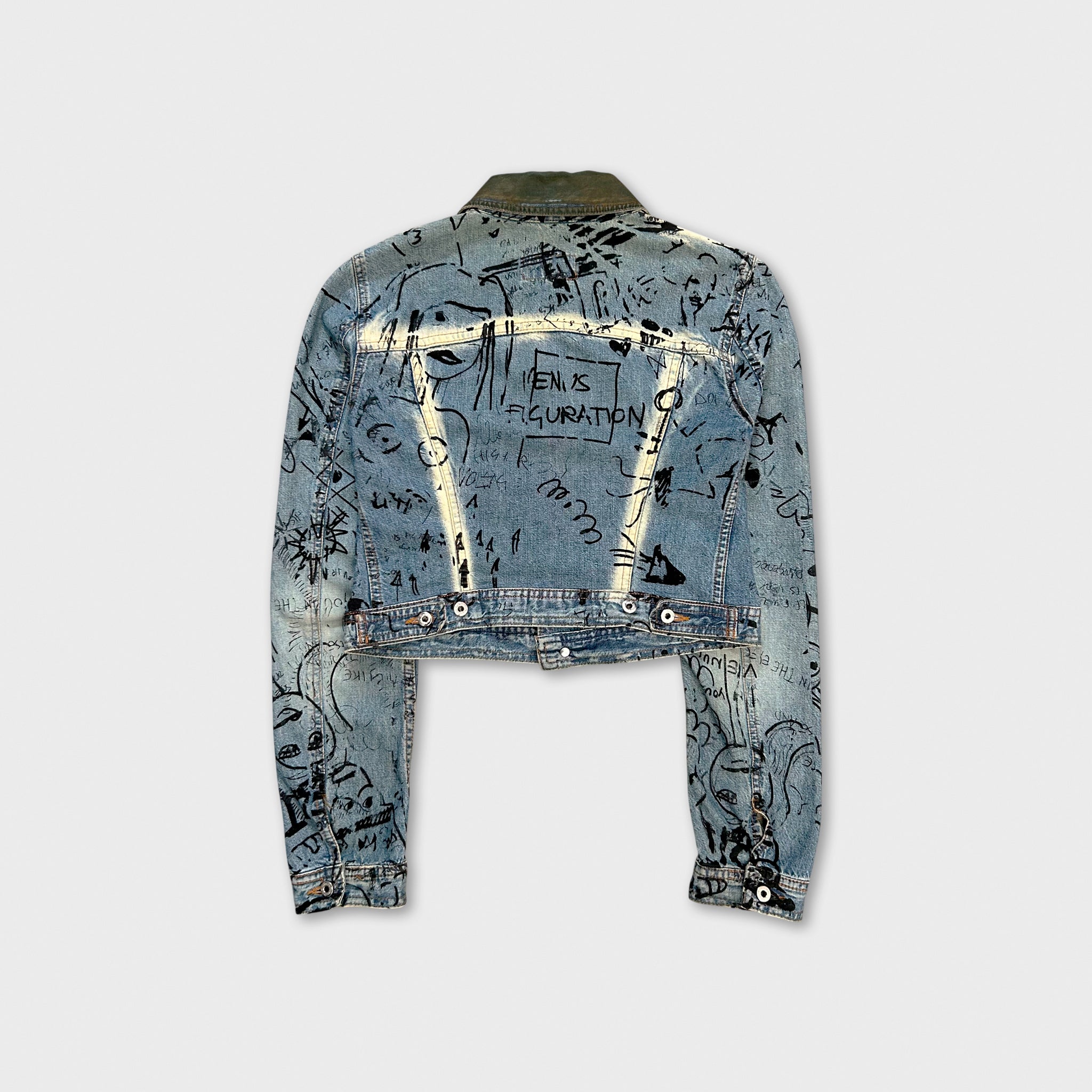 Dolce & Gabbana 2000s Denim Scribble Denim Jacket