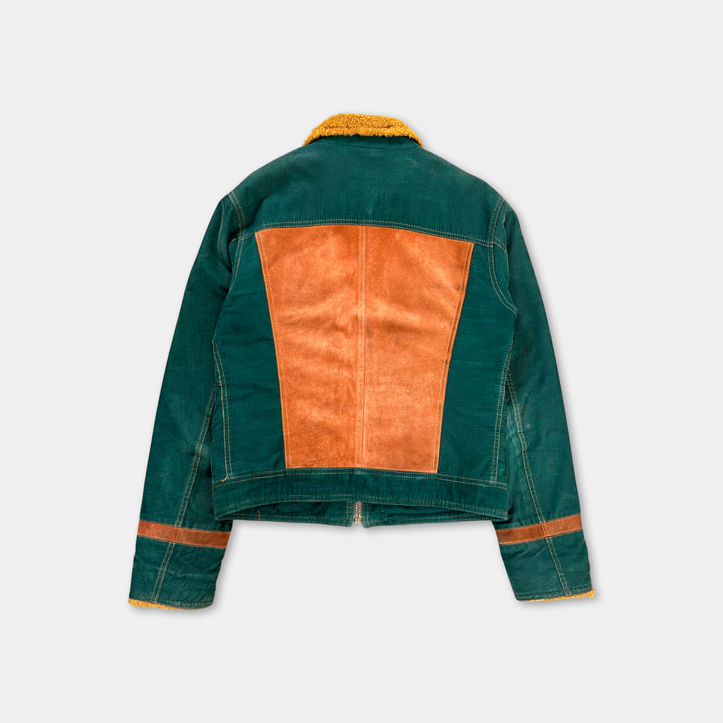 Dolce & Gabbana Corduroy Multi-Panel Fur Collar Jacket