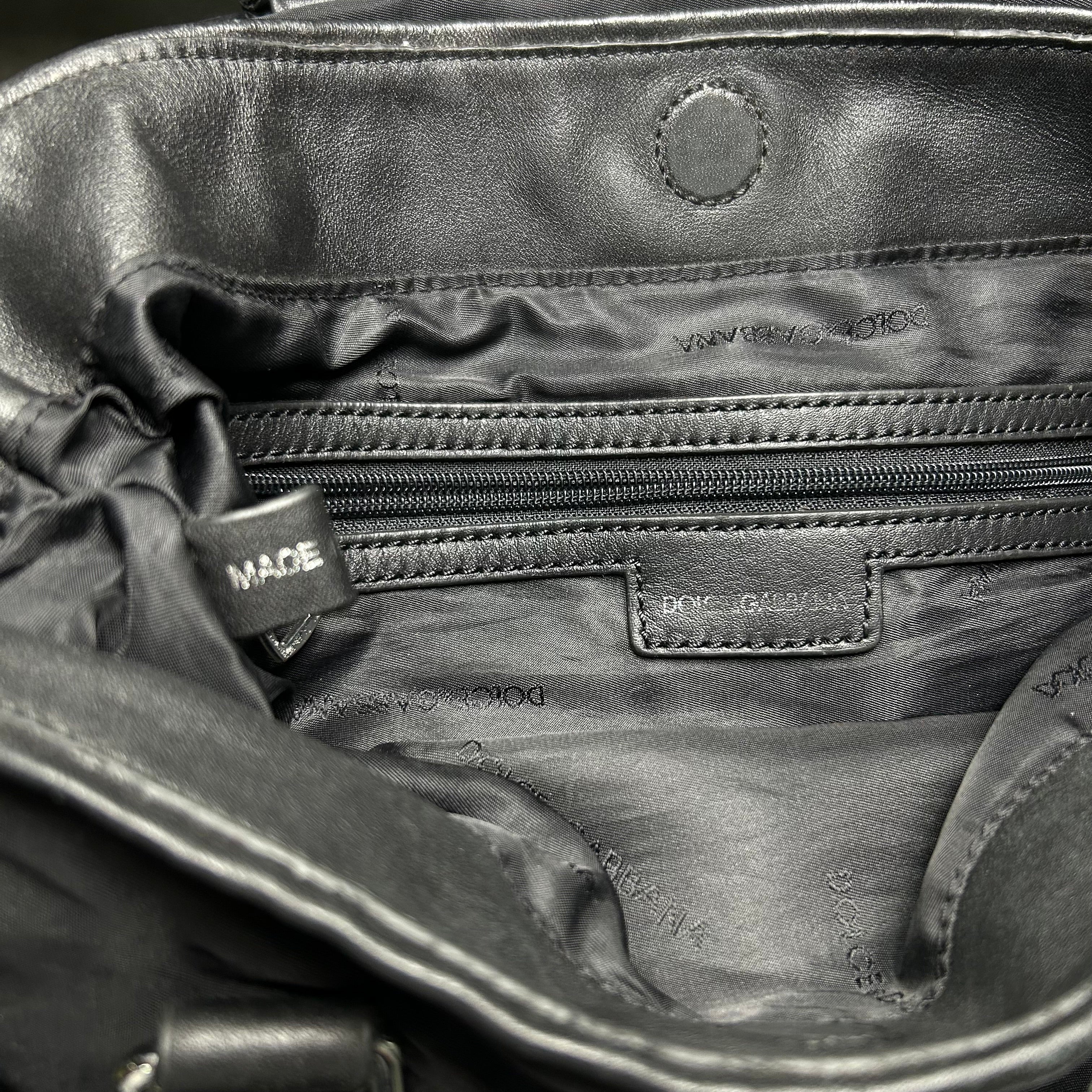 Dolce & Gabbana Black Nylon Leather Bag