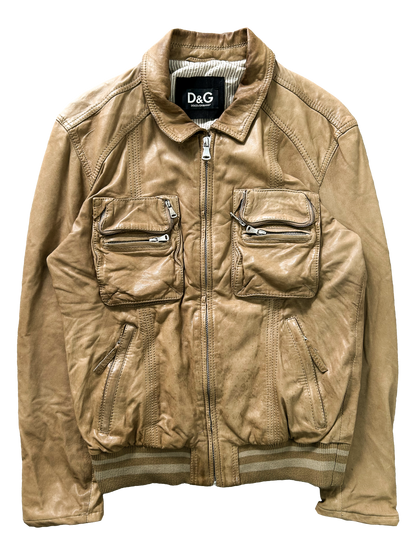 Dolce & Gabbana Multipocket Leather Jacket