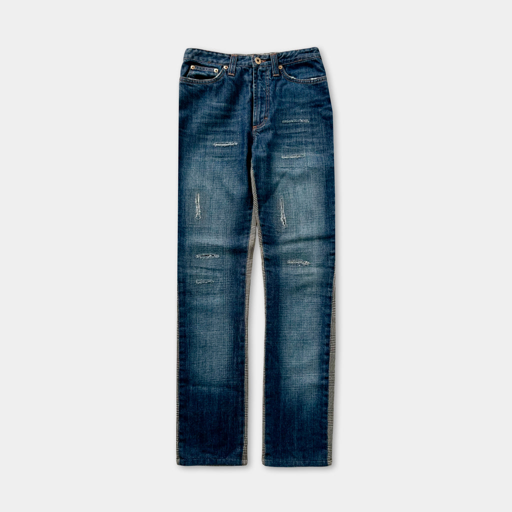 Dolce & Gabbana Checkered And Denim Matching Set
