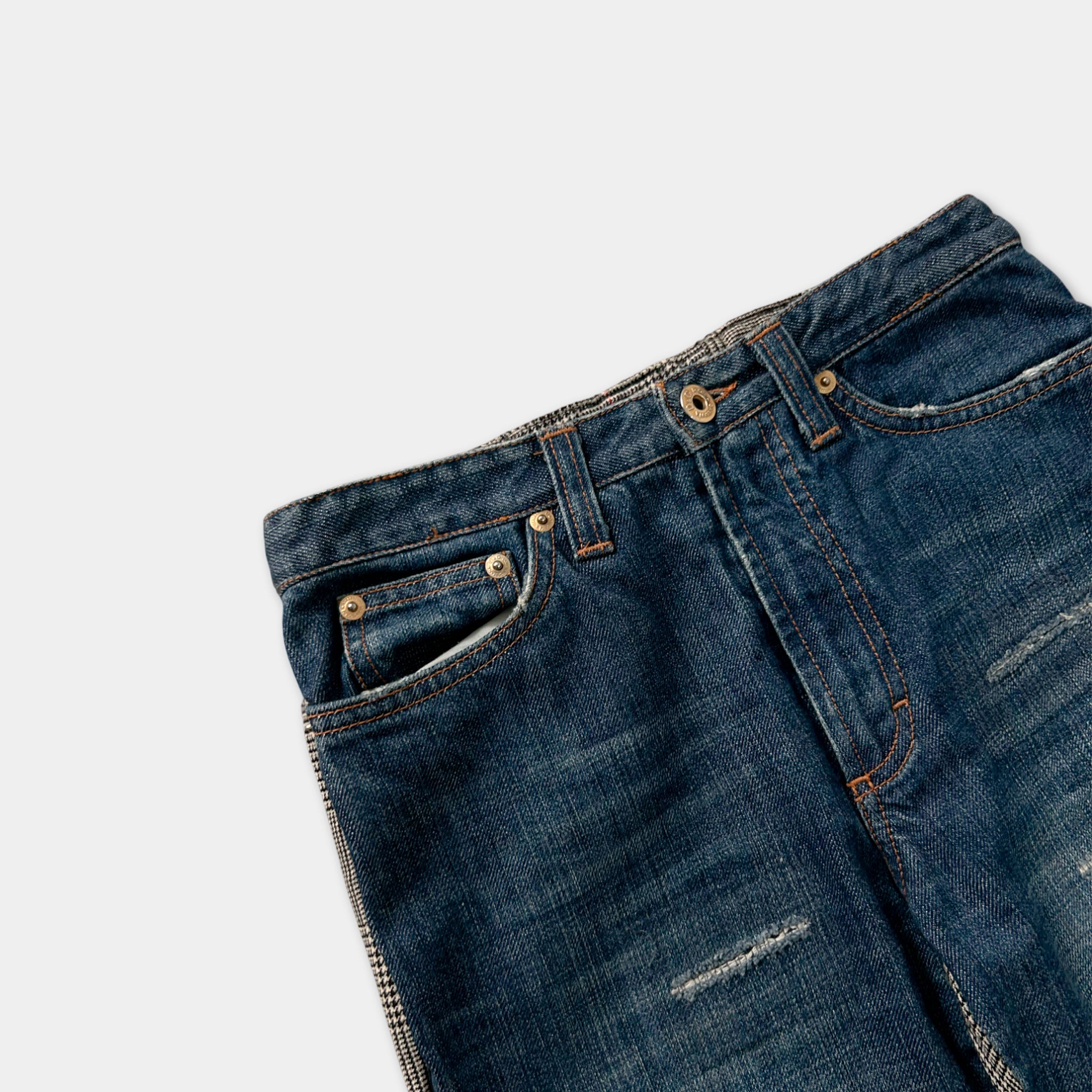 Dolce & Gabbana Checkered And Denim Matching Set