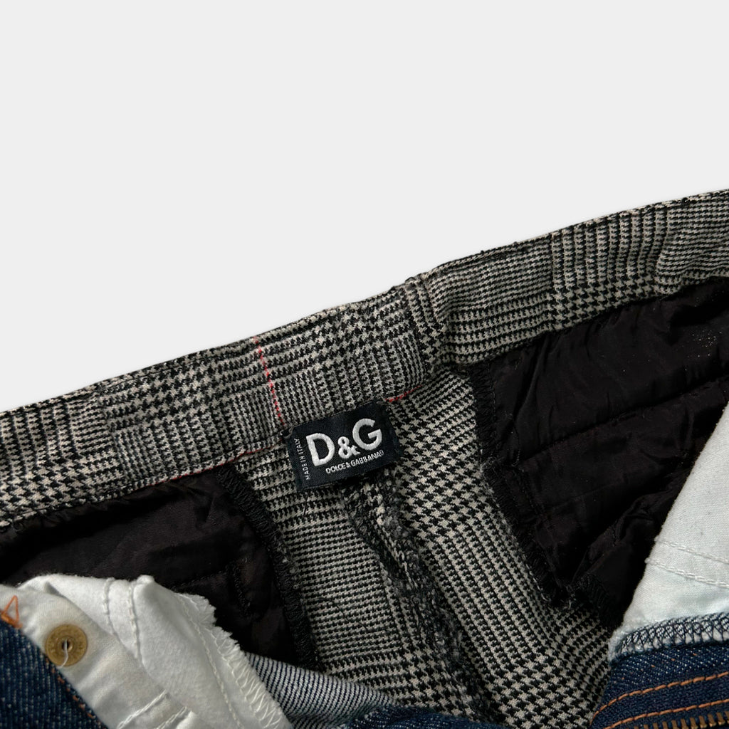 Dolce & Gabbana Checkered And Denim Matching Set