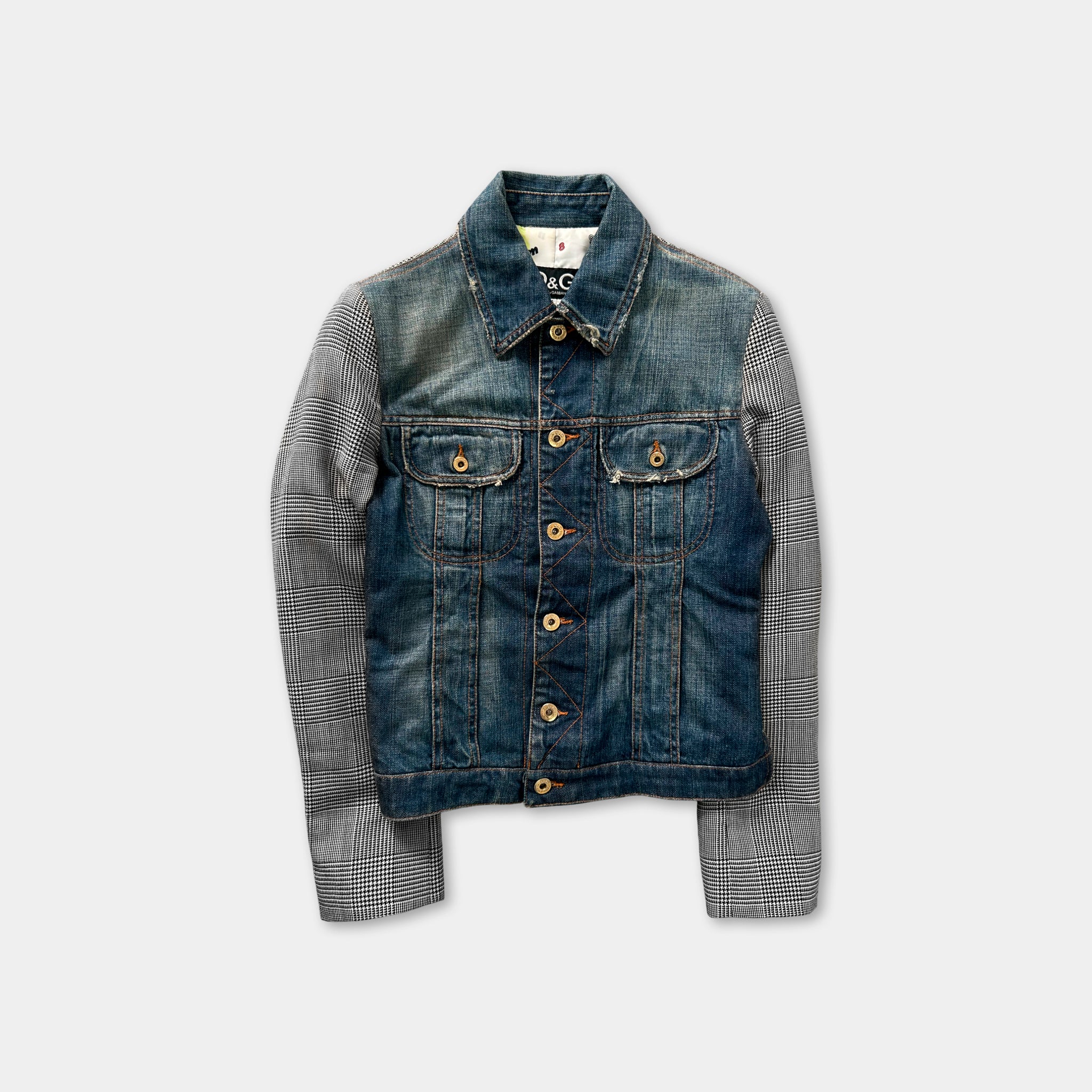 Dolce & Gabbana Checkered And Denim Matching Set