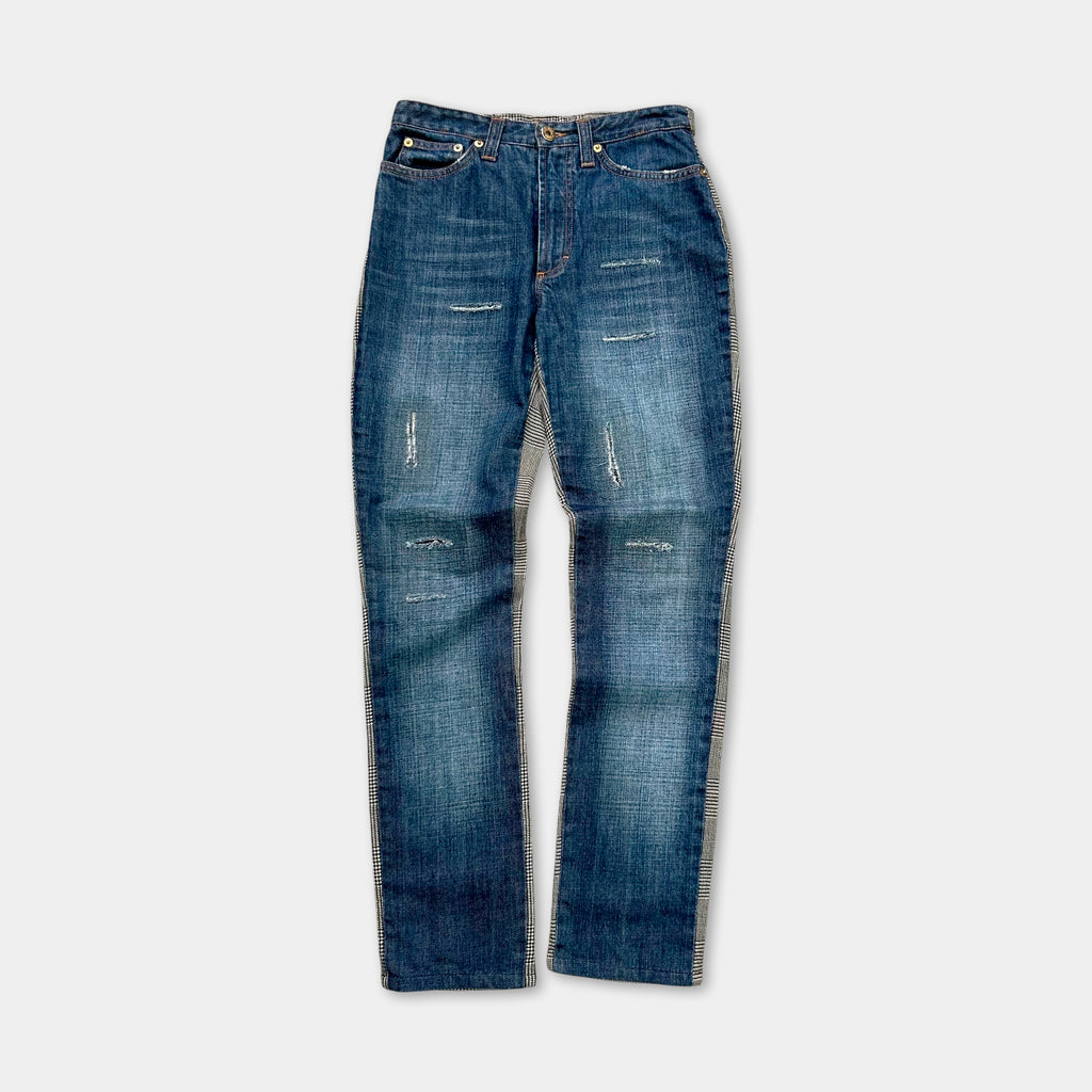 Dolce & Gabbana Glen Check Wool Hybrid Pants
