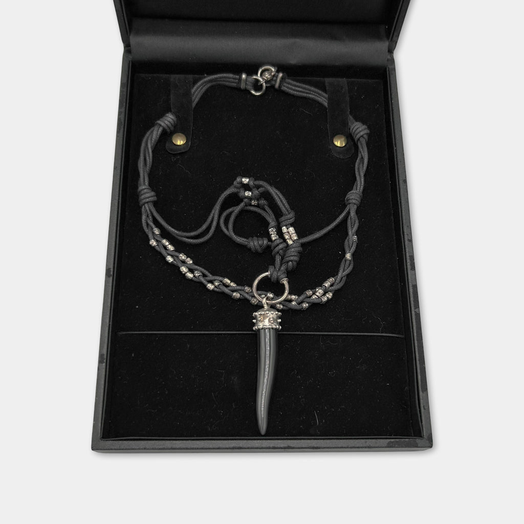 2000's Dolce & Gabbana Italian Horn Black Pendant