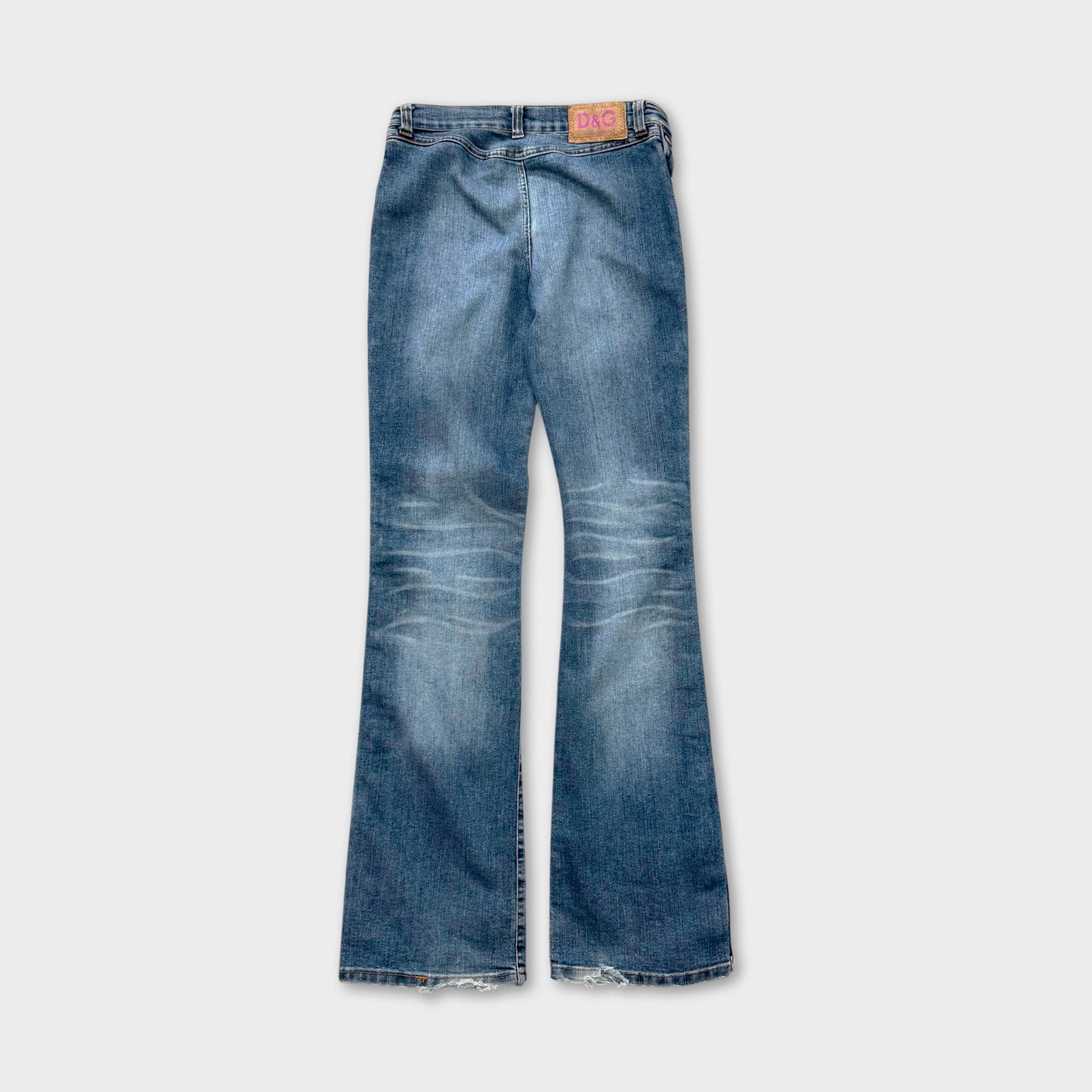 Dolce & Gabbana Full Side-Button Indigo Flare Jeans