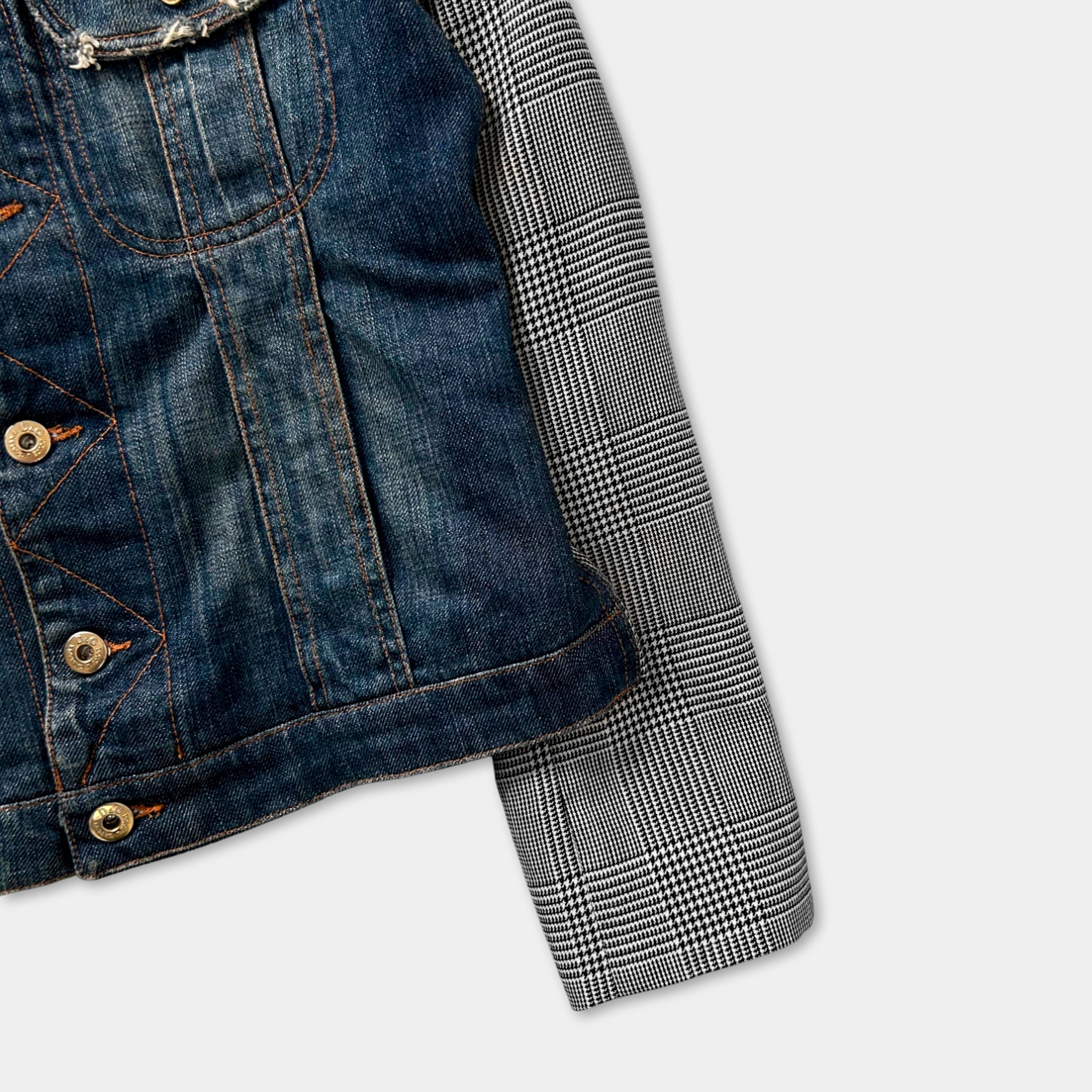 Dolce & Gabbana Checkered And Denim Matching Set