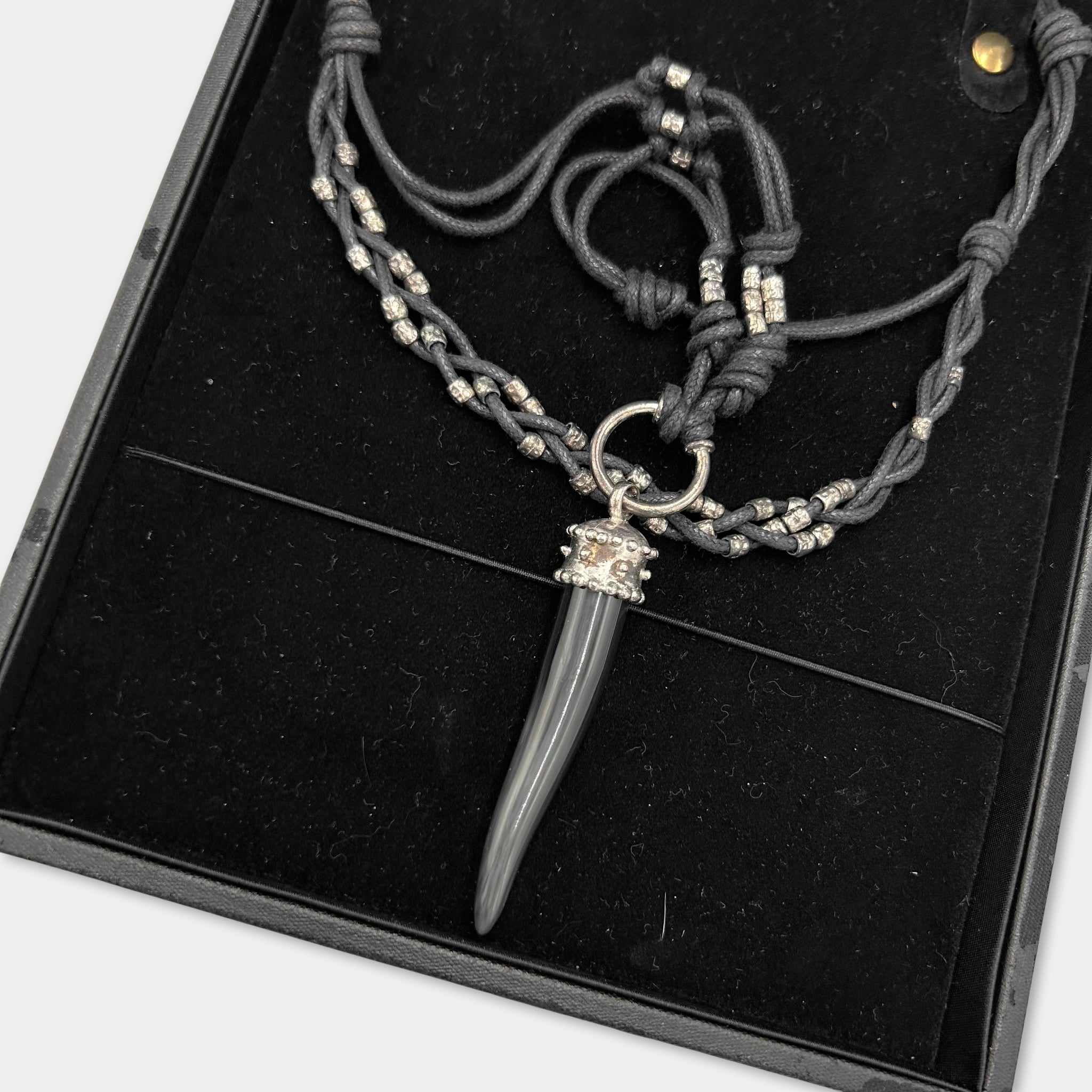 2000's Dolce & Gabbana Italian Horn Black Pendant