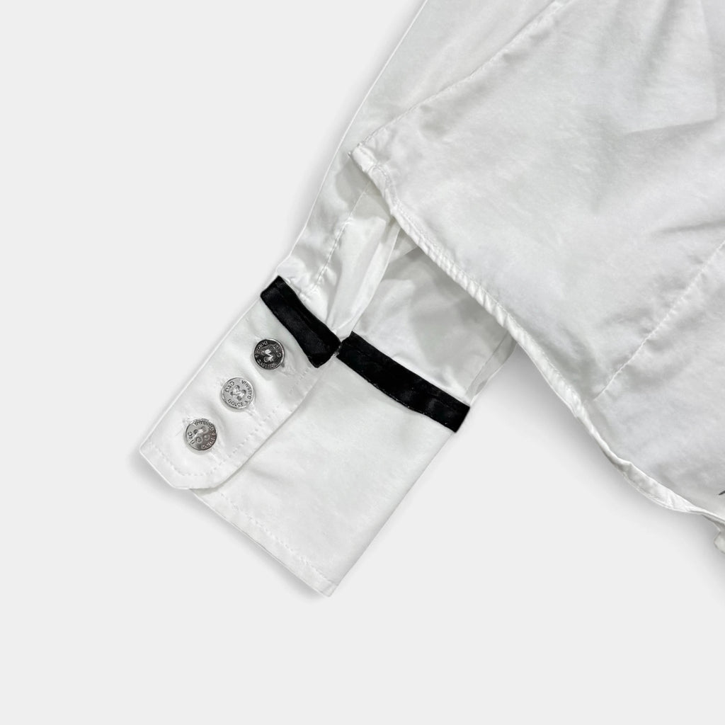 Dolce & Gabbana Bow Collar Button Shirt Blouse