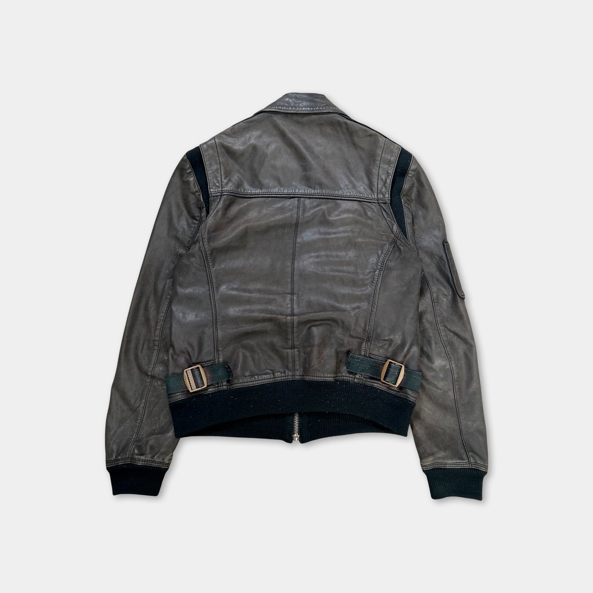 Dolce & Gabbana 2010s Dark Brown Leather Jacket