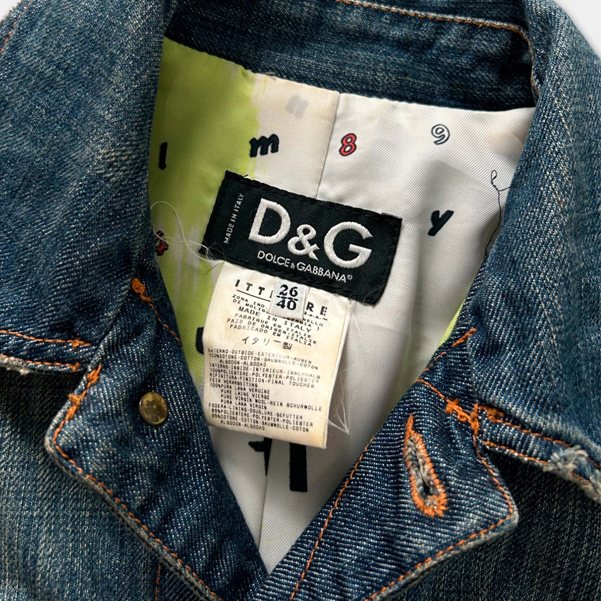 Dolce & Gabbana Checkered And Denim Matching Set