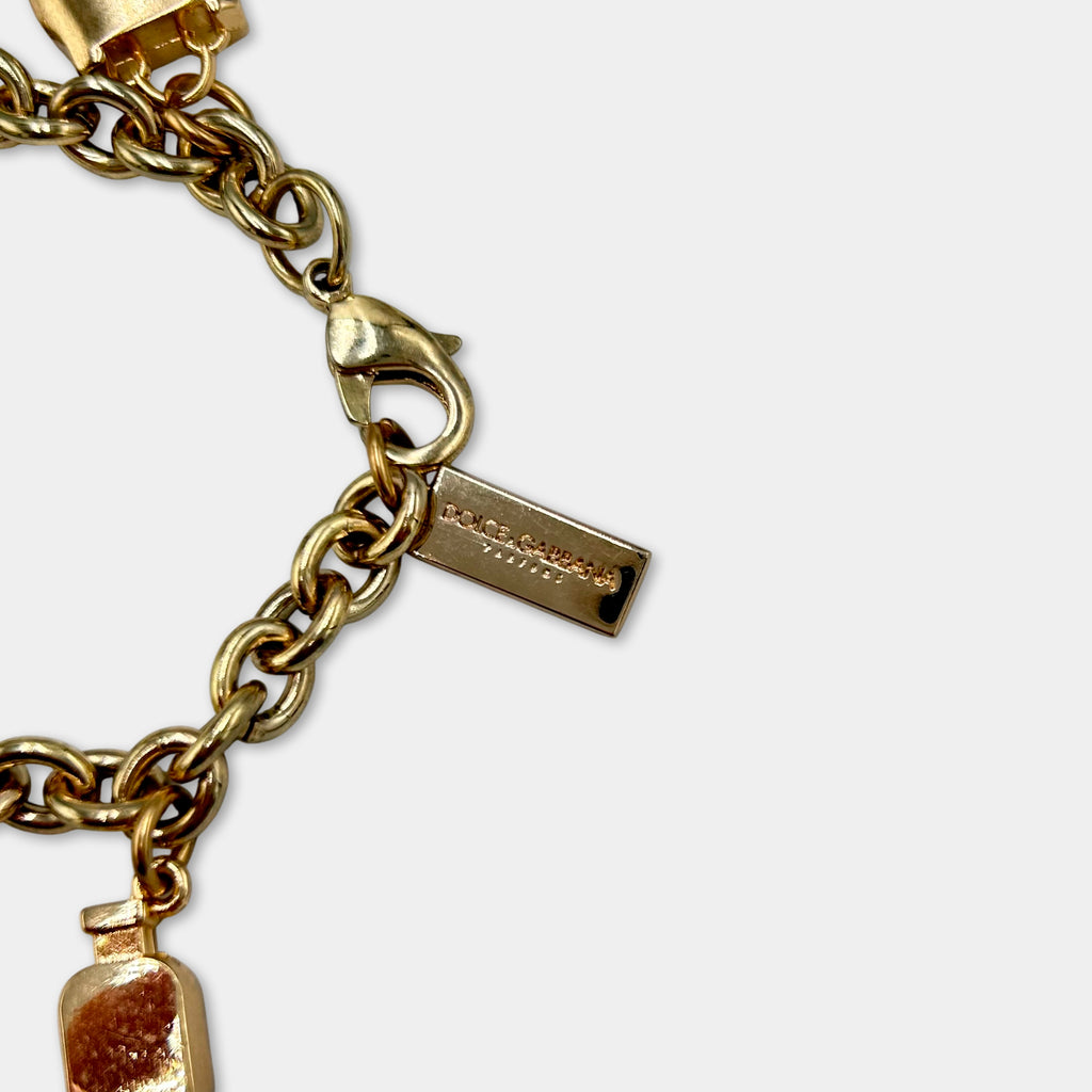 Dolce & Gabbana Boutique Gold Charm Bracelet