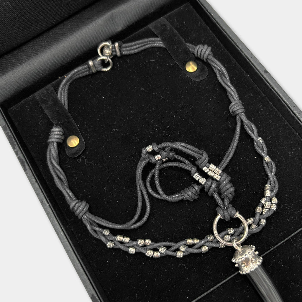 2000's Dolce & Gabbana Italian Horn Black Pendant