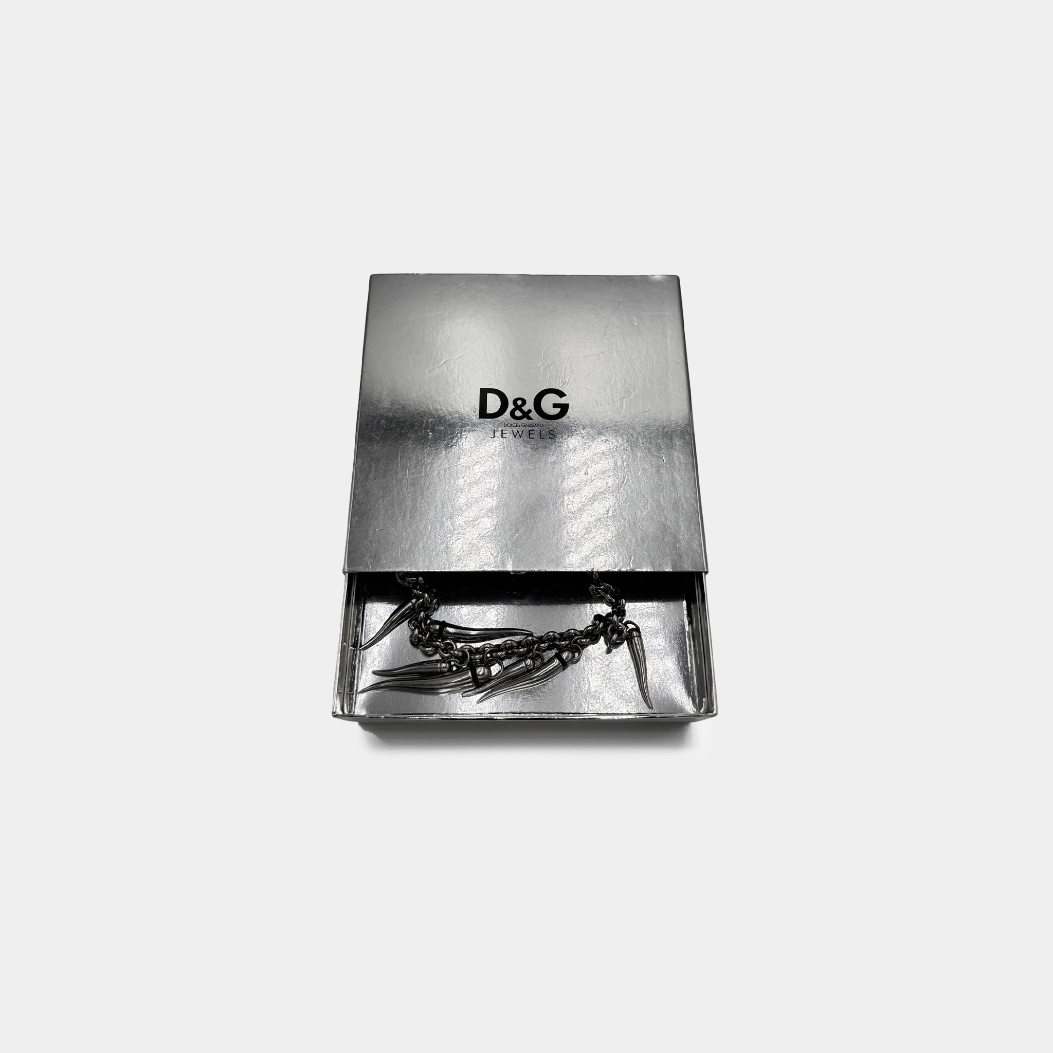 Dolce & Gabbana Multi-Horn Cornicello Charm Chain Necklace