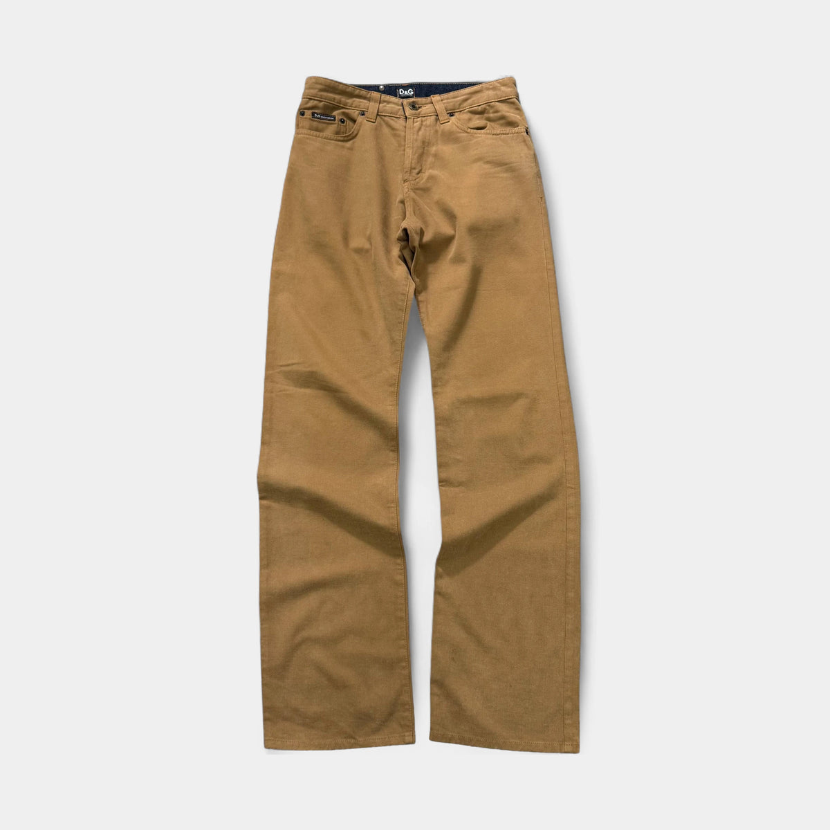 Dolce & Gabbana Soft Camel Beige Straight Leg Pants