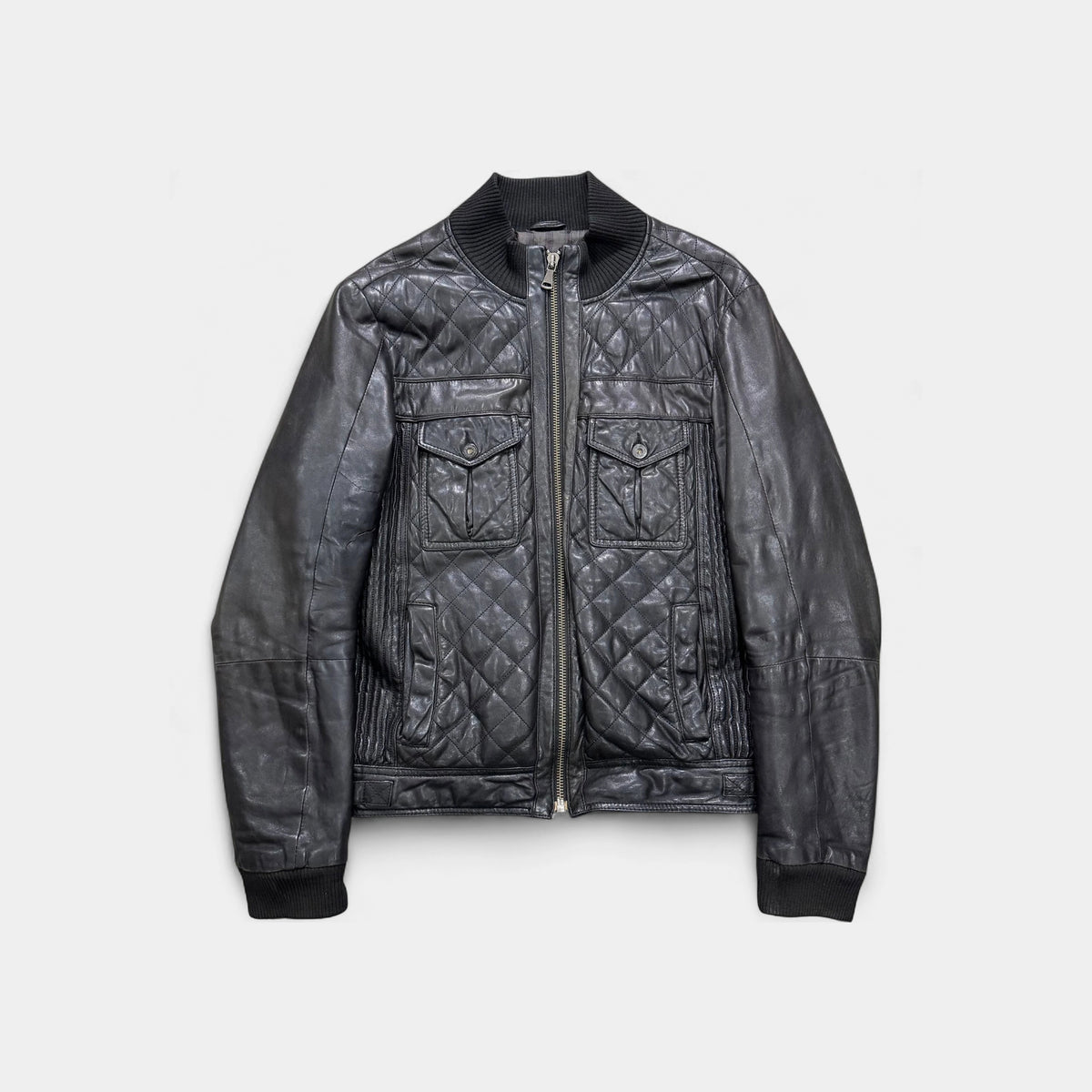 Dolce & Gabbana Quilted Leather Bomber Jacket