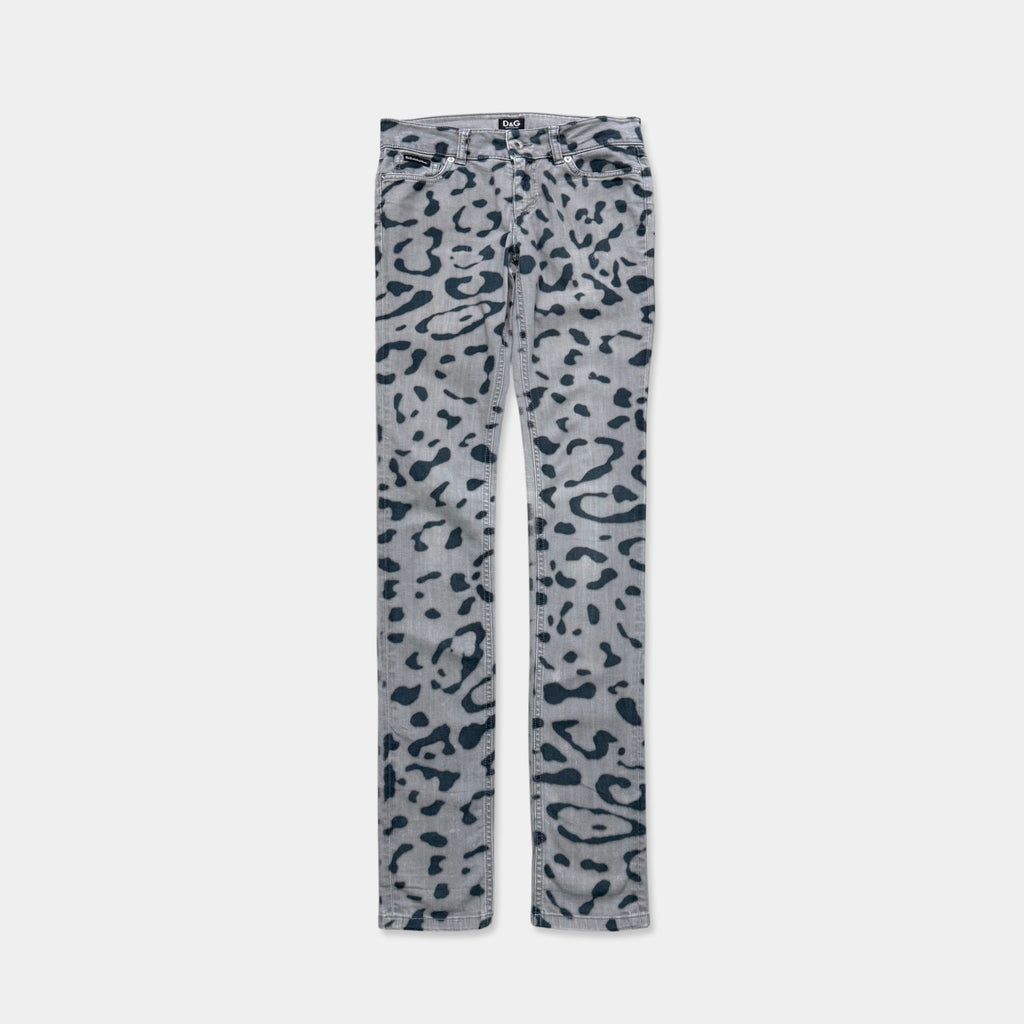 Dolce & Gabbana Skinny Leopard Print Jeans