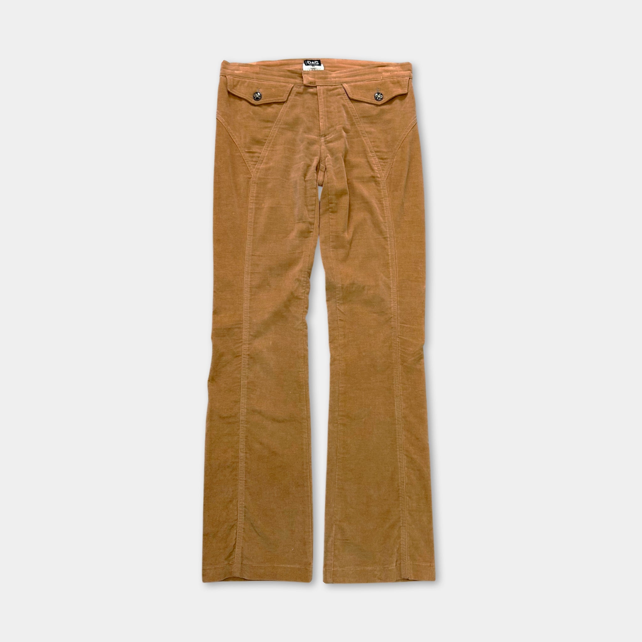 Dolce & Gabbana Brown Velour Flared Pants